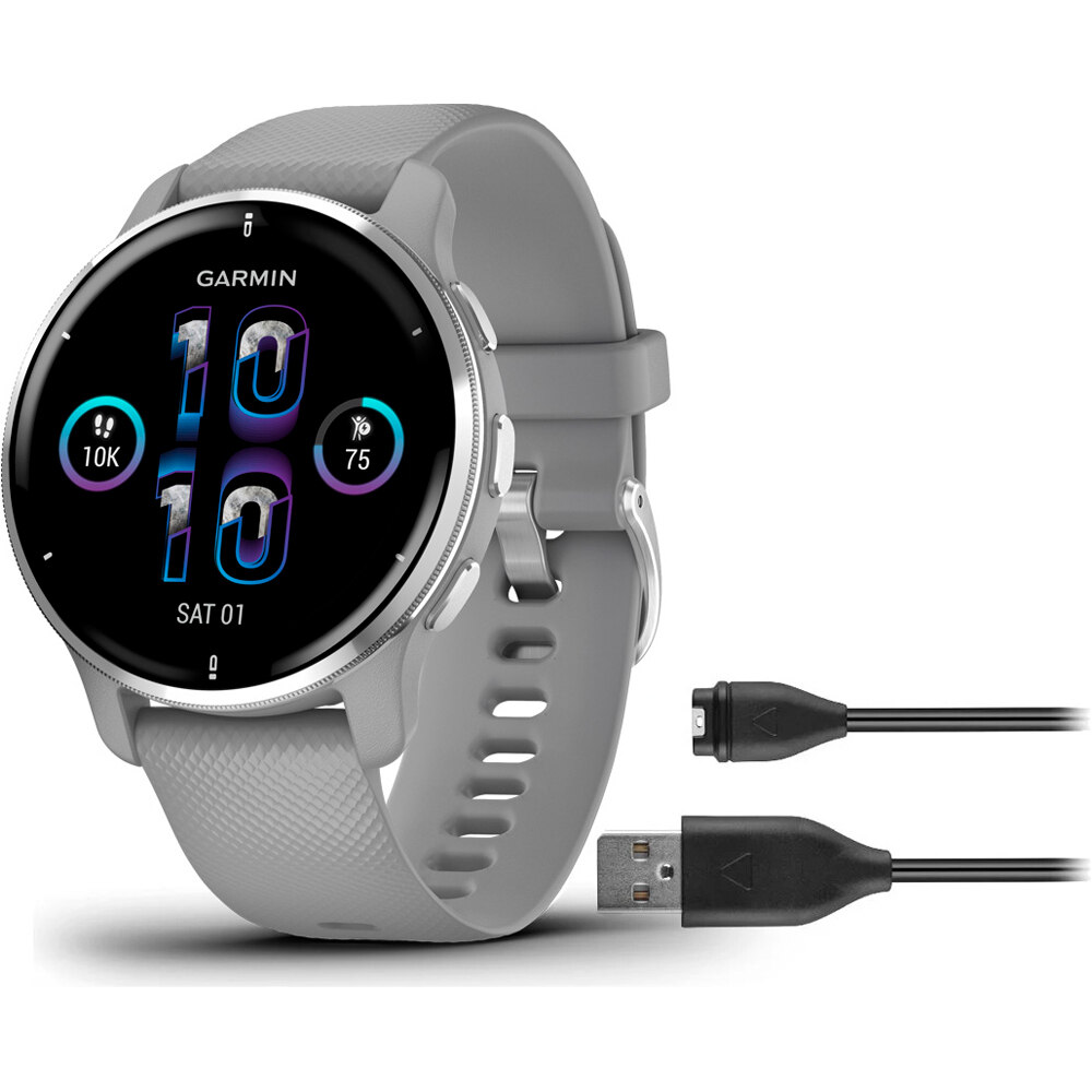 Garmin smartwatch Garmin VENU 2 PLUS GRIS vista frontal Garmin smartwatch Garmin VENU 2 PLUS GRIS vista frontal