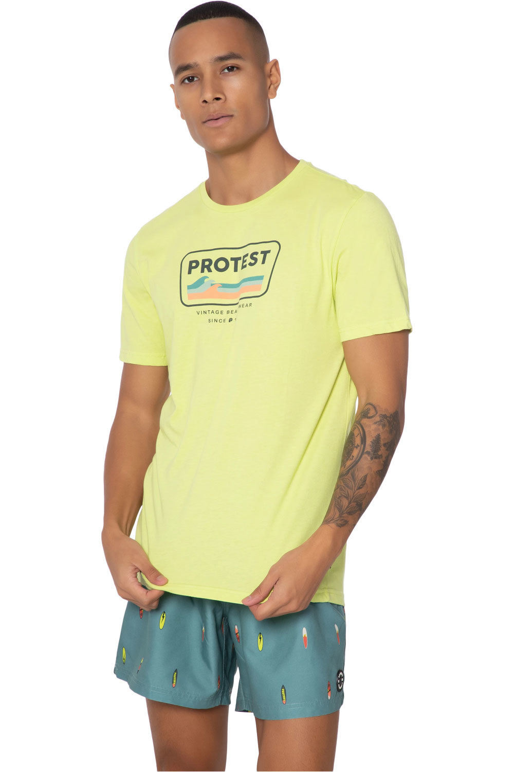 Protest camiseta manga corta hombre Protest PRTCAARLO vista frontal Protest camiseta manga corta hombre Protest PRTCAARLO vista frontal