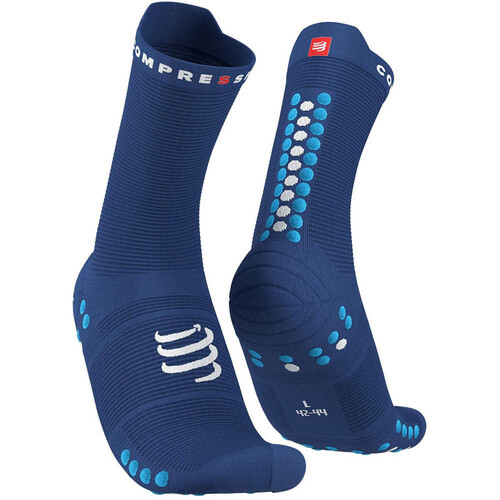 COMPRESSPORT PRO RACING SOCKS V4.0 RUN HIGH azul