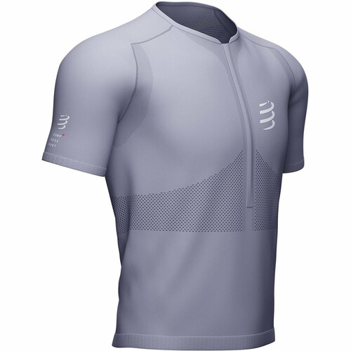 COMPRESSPORT TRAIL HALF-ZIP FITTED SS TOP gris