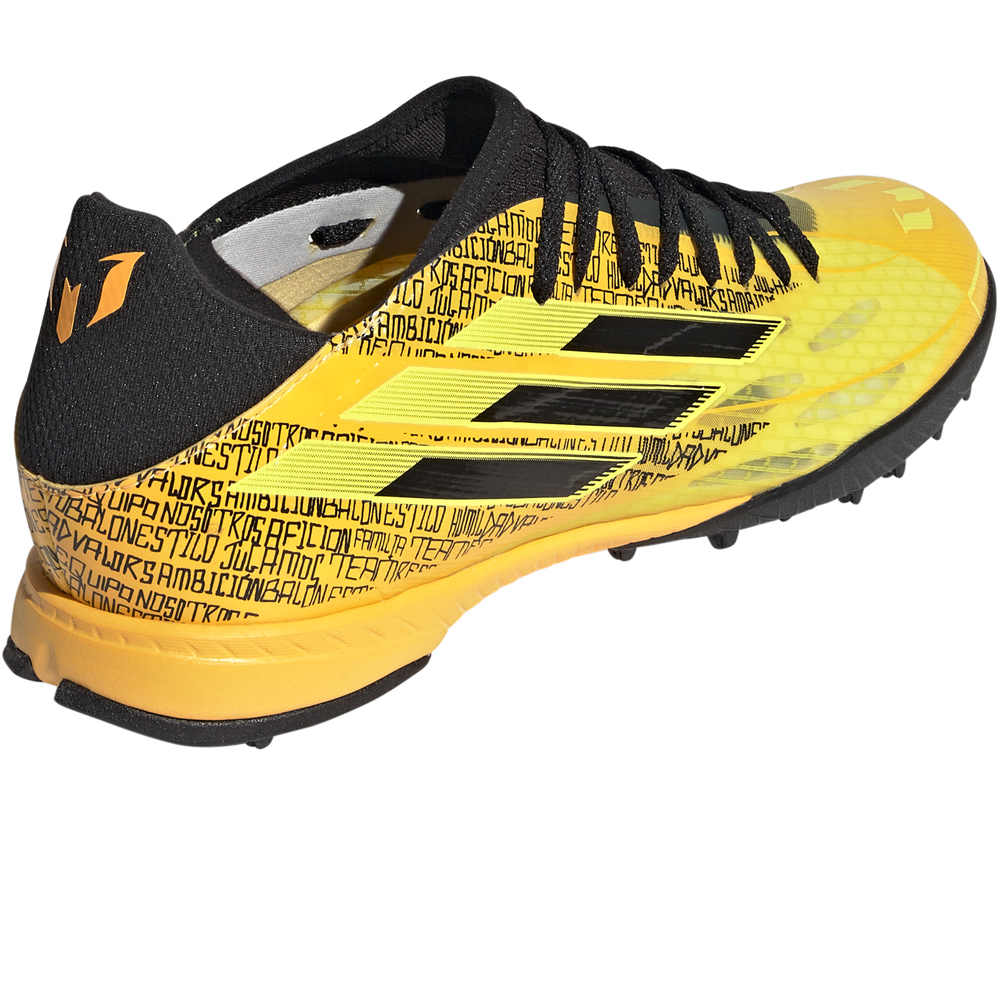 adidas botas de futbol multitaco y terreno duro Adidas X SPEEDFLOW MESSI.3 TF vista trasera adidas botas de futbol multitaco y terreno duro Adidas X SPEEDFLOW MESSI.3 TF vista trasera