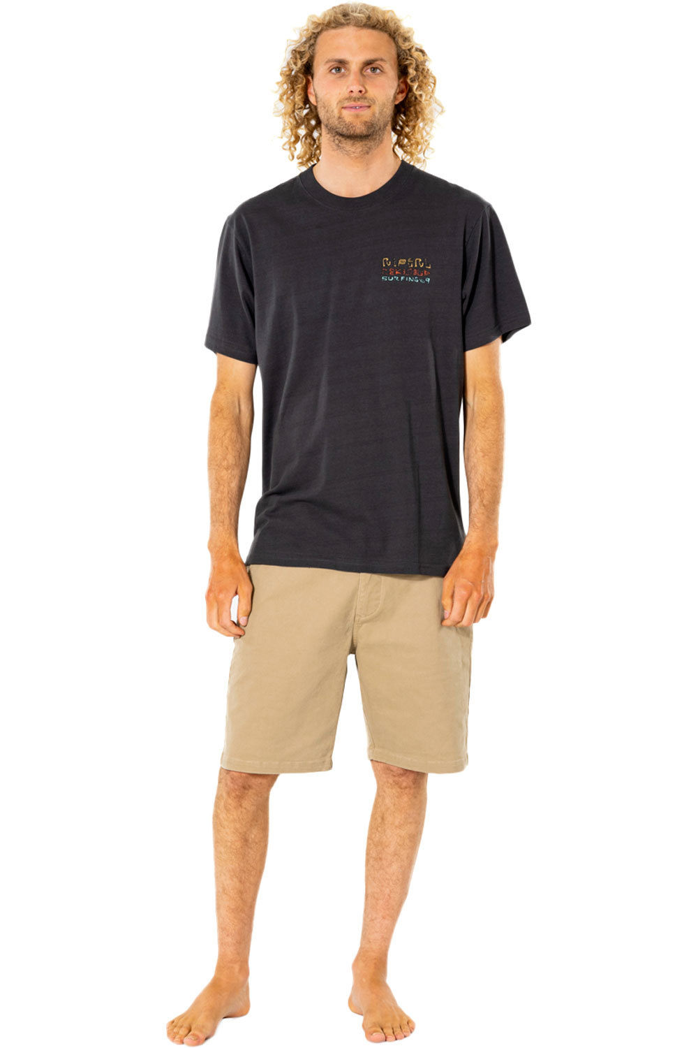 Rip Curl camiseta manga corta hombre Rip Curl SOLID ROCK STACKED TEE vista detalle Rip Curl camiseta manga corta hombre Rip Curl SOLID ROCK STACKED TEE vista detalle