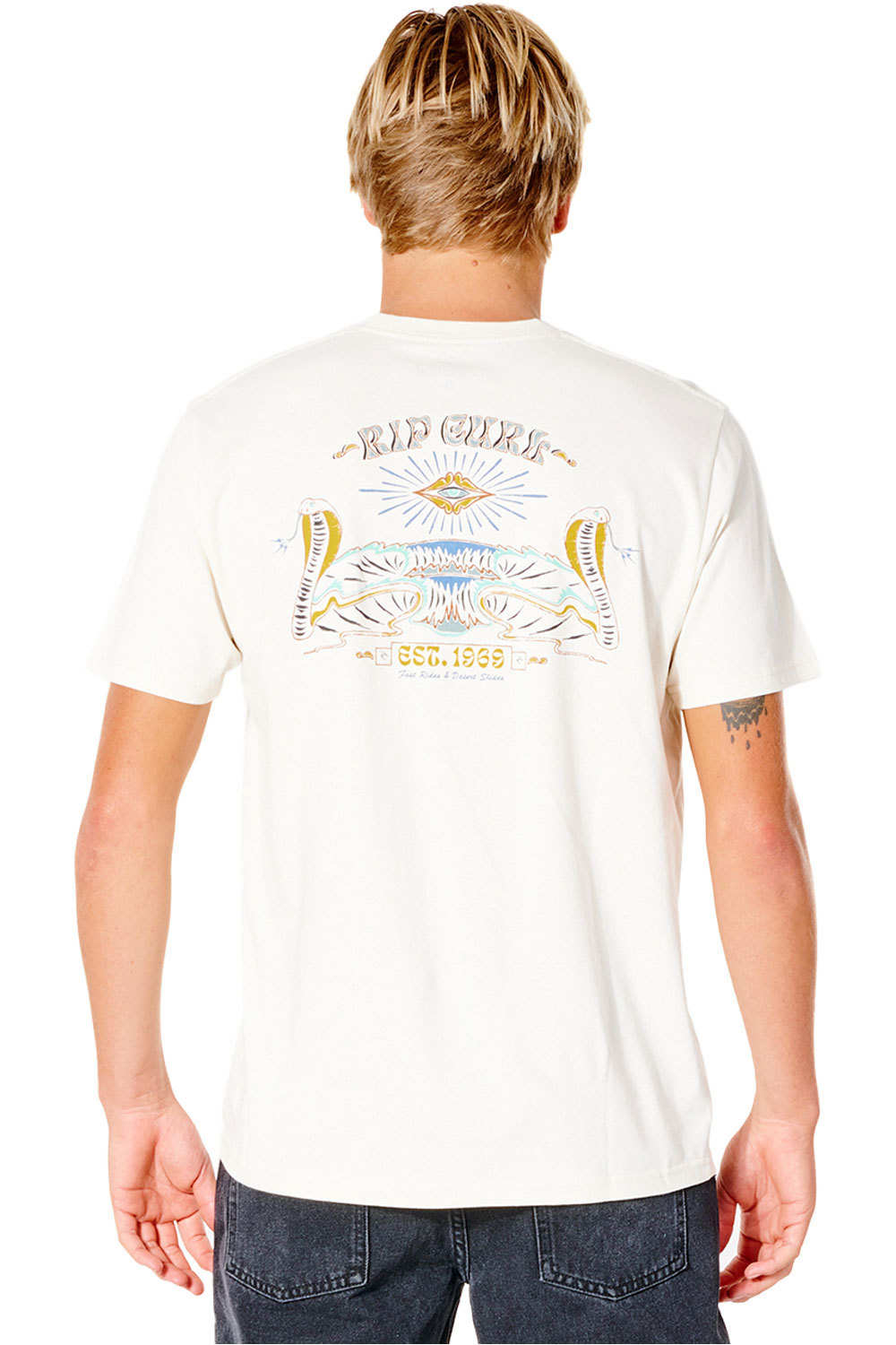 Rip Curl camiseta manga corta hombre Rip Curl SWC SERPENT TEE vista trasera Rip Curl camiseta manga corta hombre Rip Curl SWC SERPENT TEE vista trasera