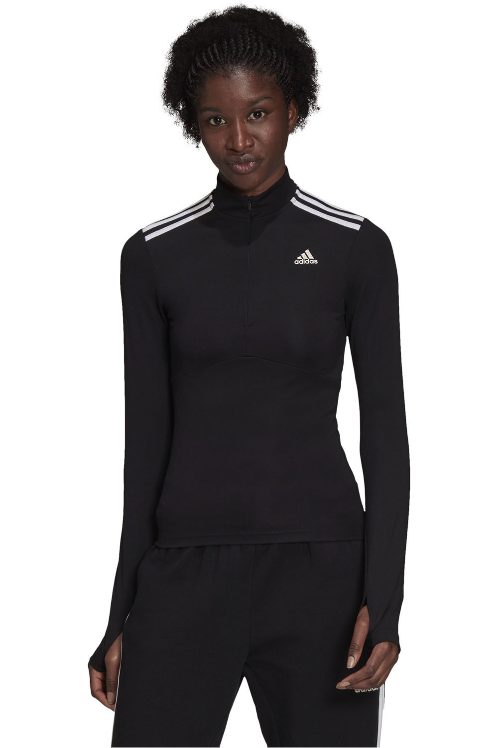 adidas camiseta manga larga mujer Adidas QUARTERZIP W NE vista frontal adidas camiseta manga larga mujer Adidas QUARTERZIP W NE vista frontal