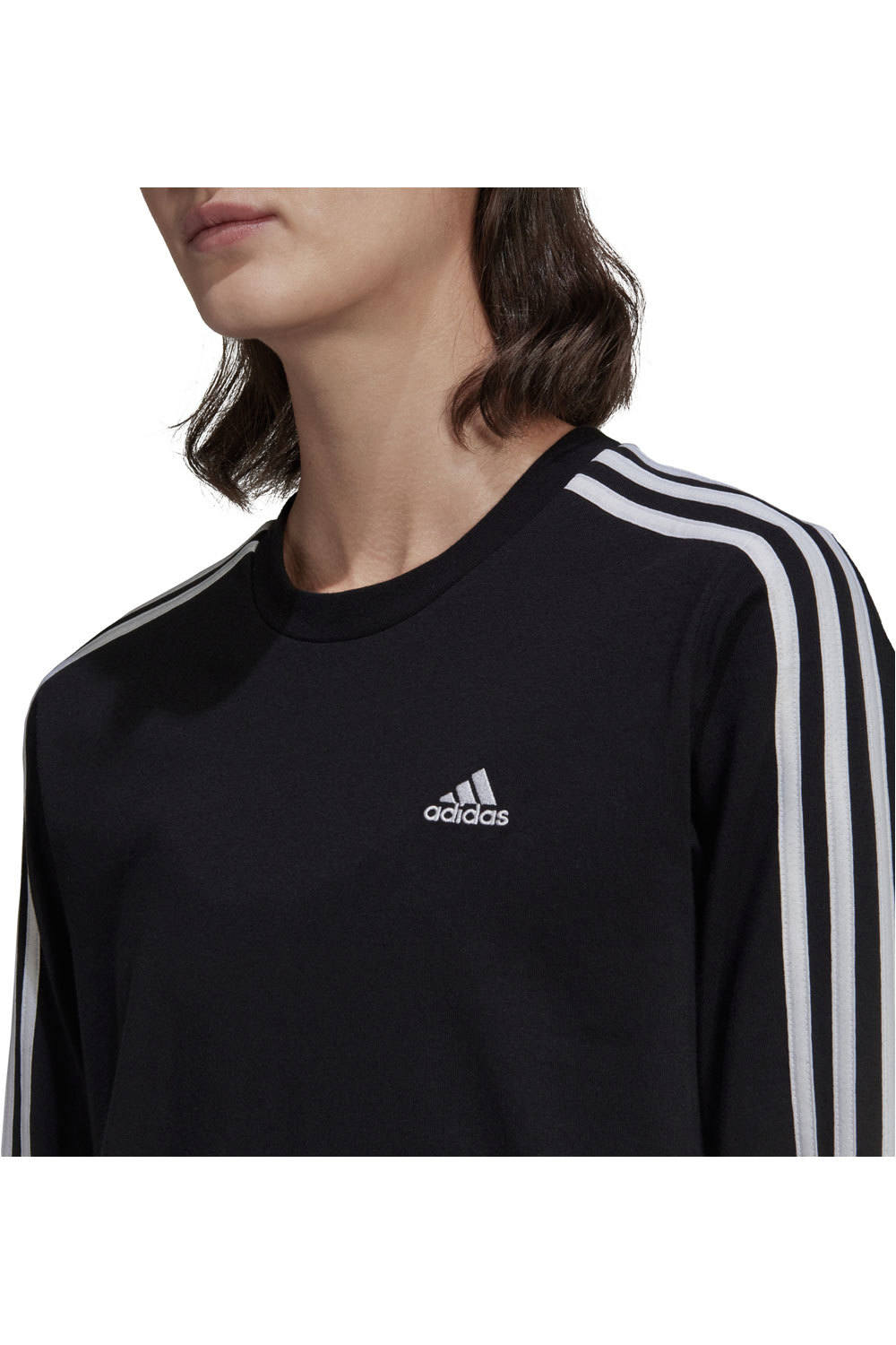 adidas camiseta manga larga mujer Adidas W 3S LS T vista detalle adidas camiseta manga larga mujer Adidas W 3S LS T vista detalle
