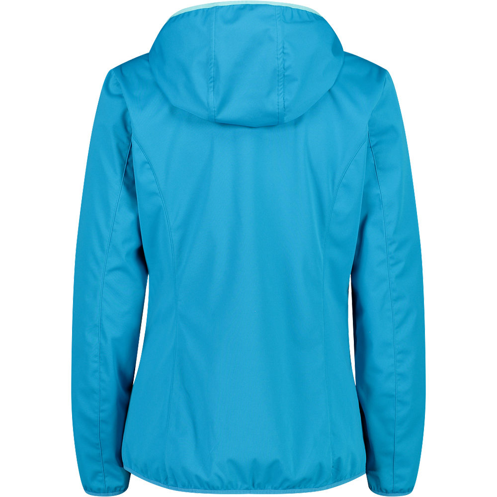 Cmp chaqueta softshell mujer Cmp WOMAN JACKET FIX HOOD AZ vista trasera Cmp chaqueta softshell mujer Cmp WOMAN JACKET FIX HOOD AZ vista trasera