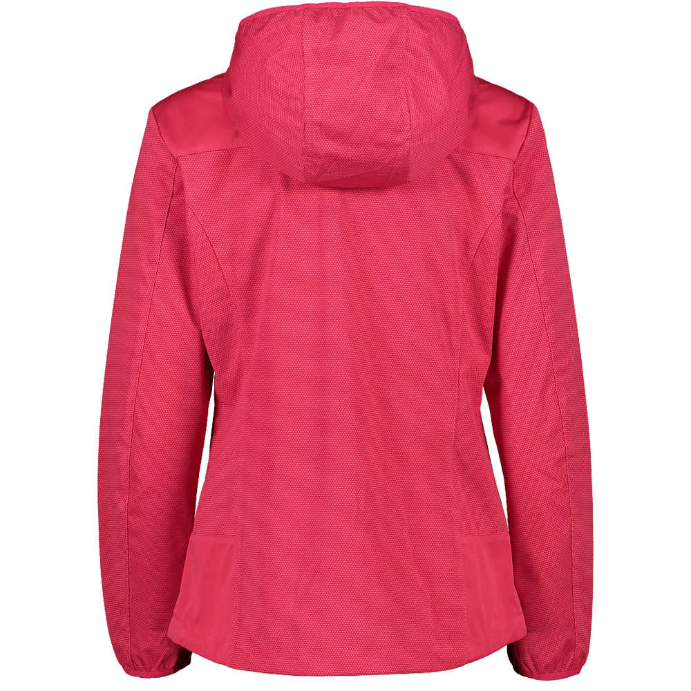 Cmp chaqueta softshell mujer Cmp WOMAN JACKET FIX HOOD RO vista trasera Cmp chaqueta softshell mujer Cmp WOMAN JACKET FIX HOOD RO vista trasera