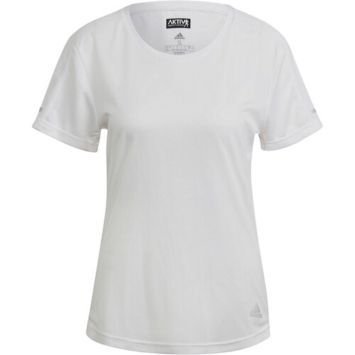 ADIDAS RUN IT TEE W BL blanco