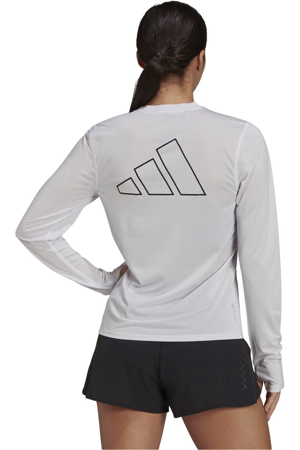 adidas camiseta técnica manga larga mujer Adidas RI 3B LS TEE GR vista trasera adidas camiseta técnica manga larga mujer Adidas RI 3B LS TEE GR vista trasera