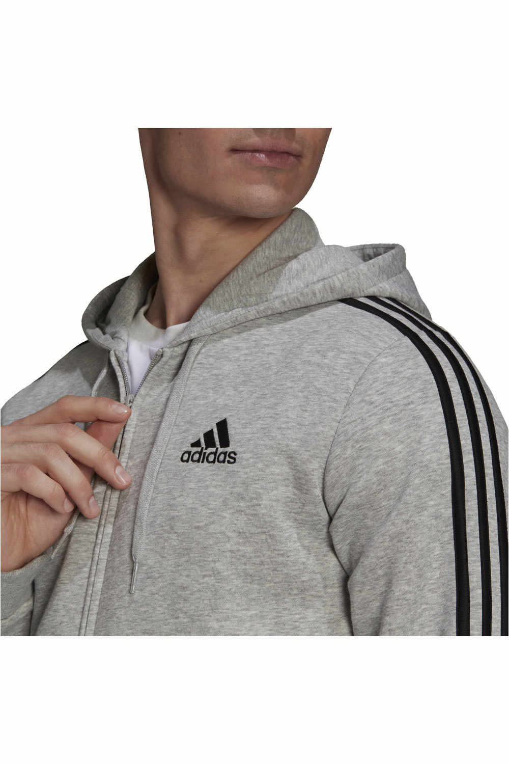 adidas sudadera hombre Adidas M 3S FL FZ HD vista detalle adidas sudadera hombre Adidas M 3S FL FZ HD vista detalle
