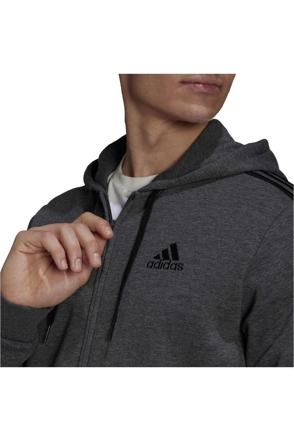 adidas sudadera hombre Adidas M 3S FL FZ HD vista detalle adidas sudadera hombre Adidas M 3S FL FZ HD vista detalle
