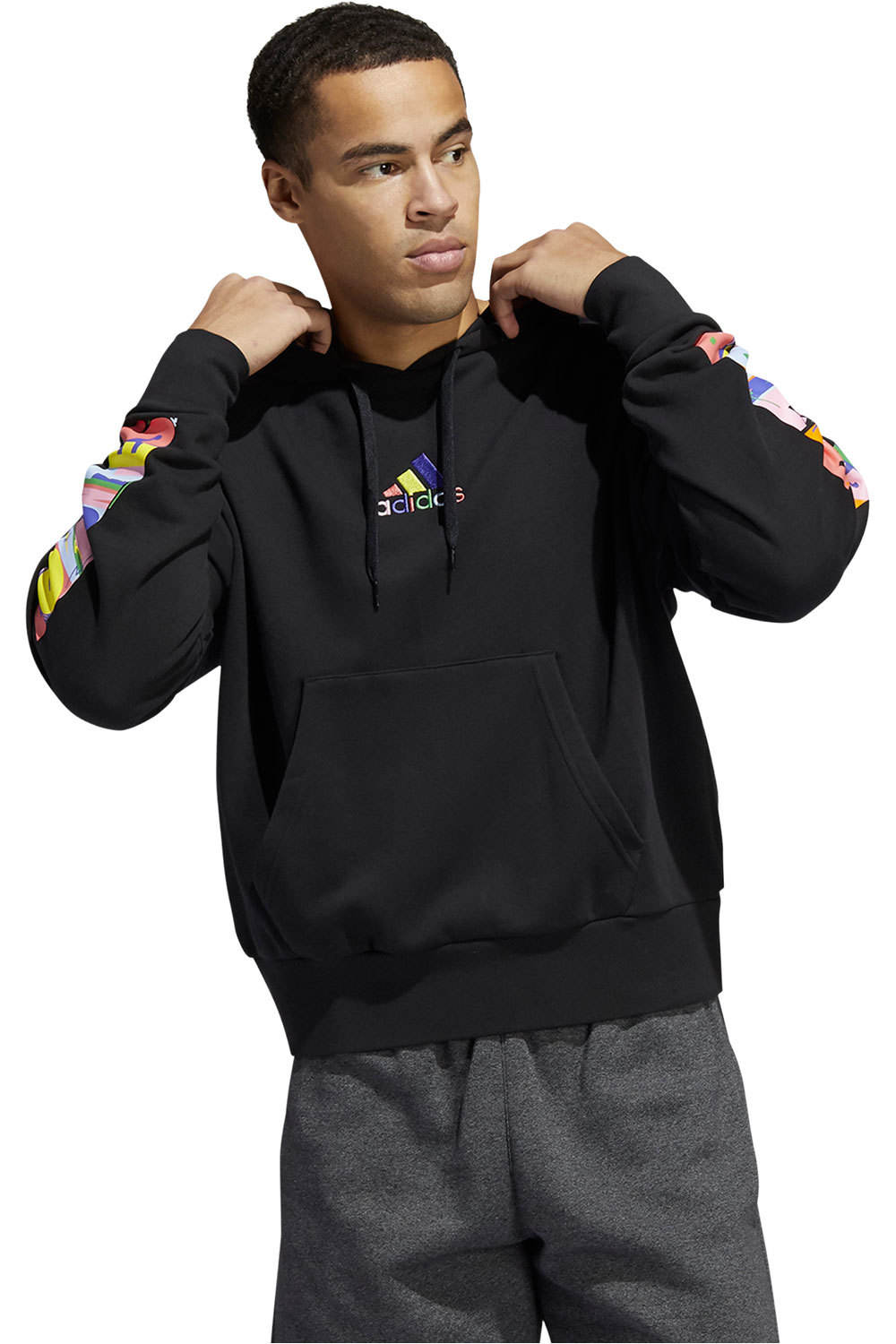 adidas sudadera hombre Adidas PRIDE HOODIE vista frontal adidas sudadera hombre Adidas PRIDE HOODIE vista frontal