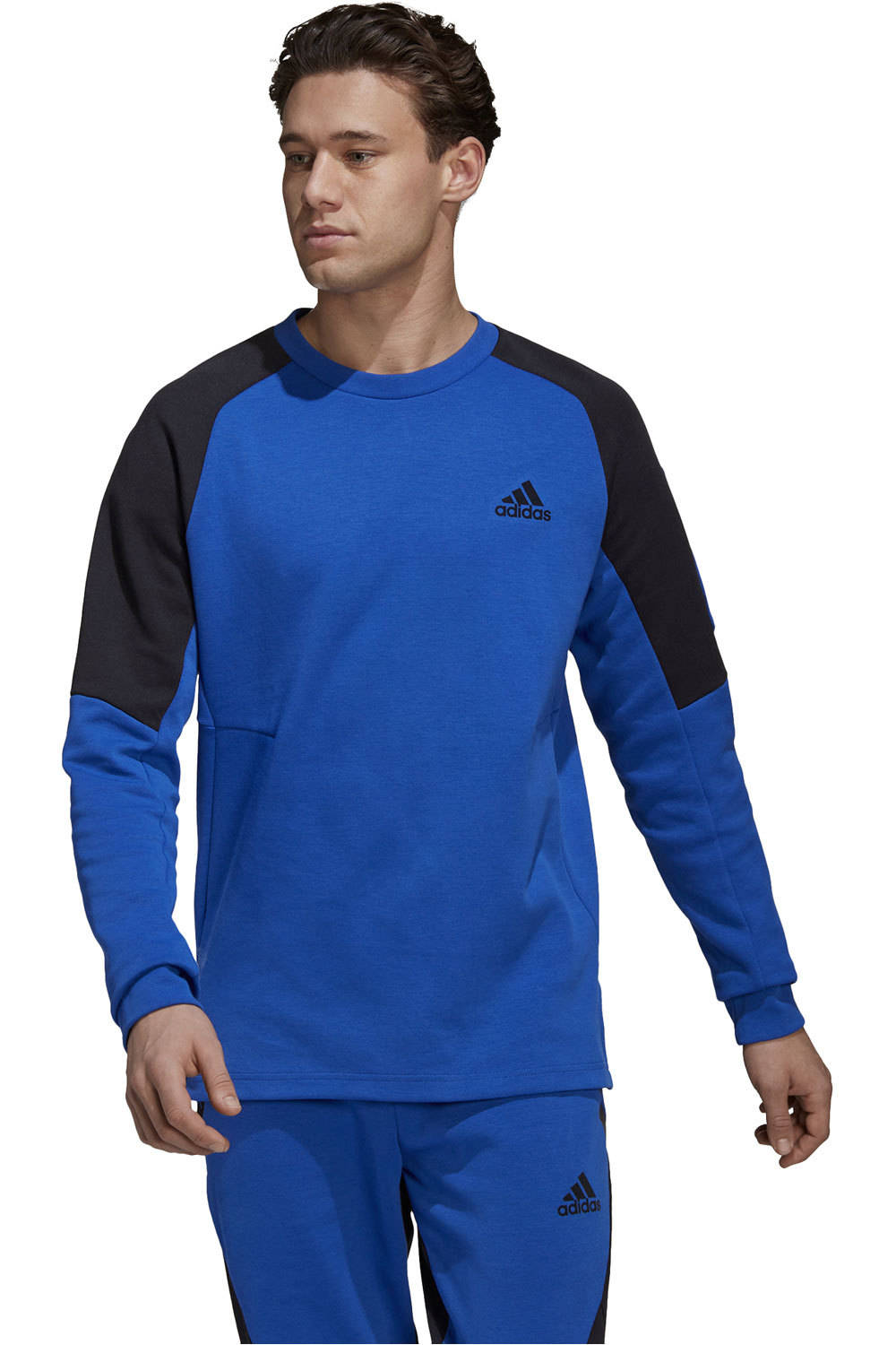 adidas sudadera hombre Adidas M D4GMDY CRW AZ vista frontal adidas sudadera hombre Adidas M D4GMDY CRW AZ vista frontal