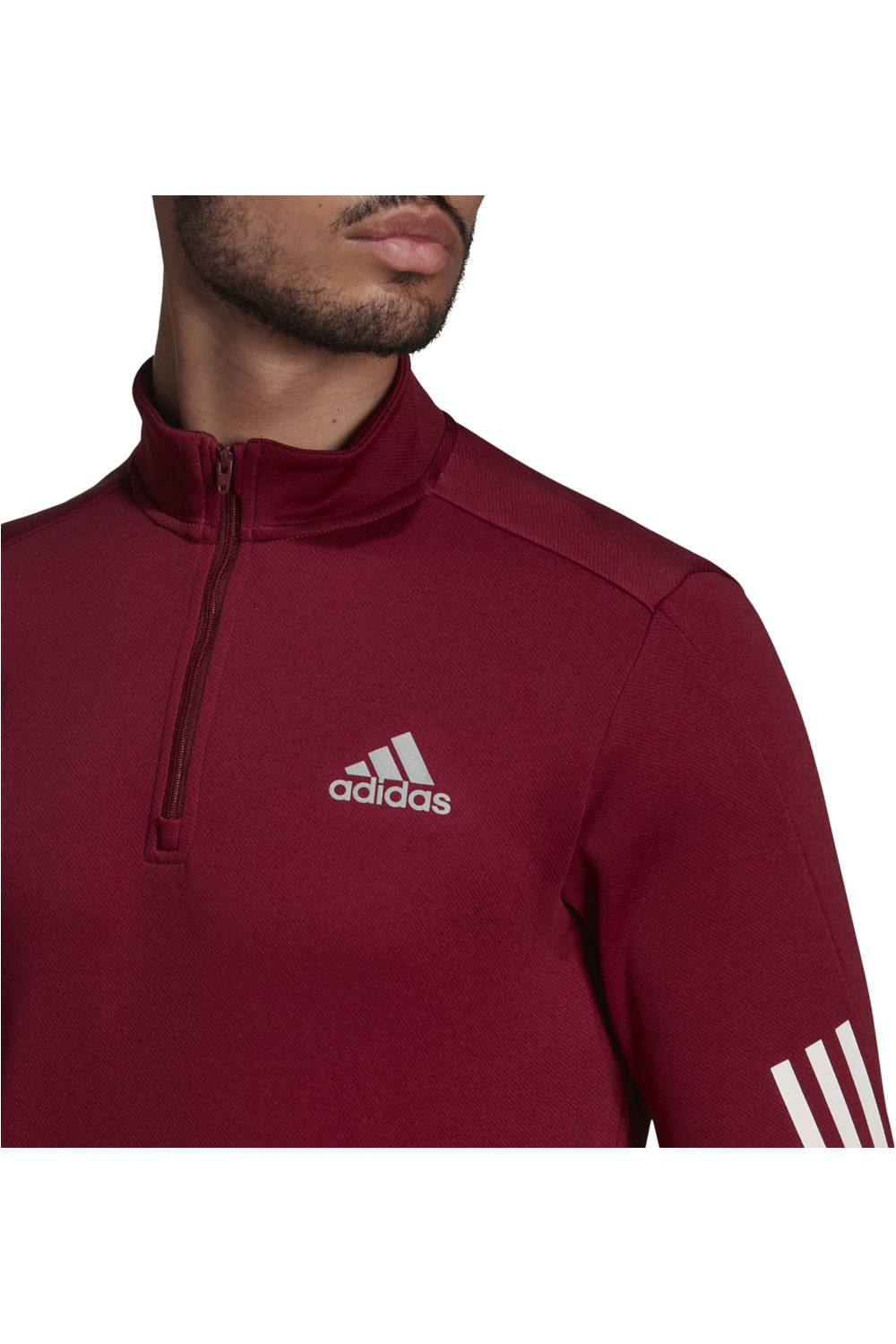 adidas camiseta fitness hombre Adidas 1/4-ZIP M RO vista detalle adidas camiseta fitness hombre Adidas 1/4-ZIP M RO vista detalle