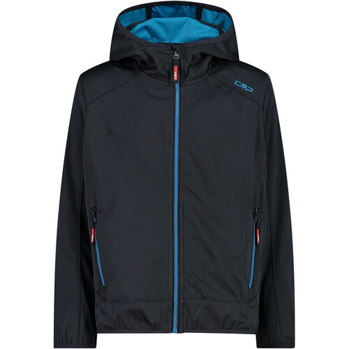 CMP KID JACKET FIX HOOD azul