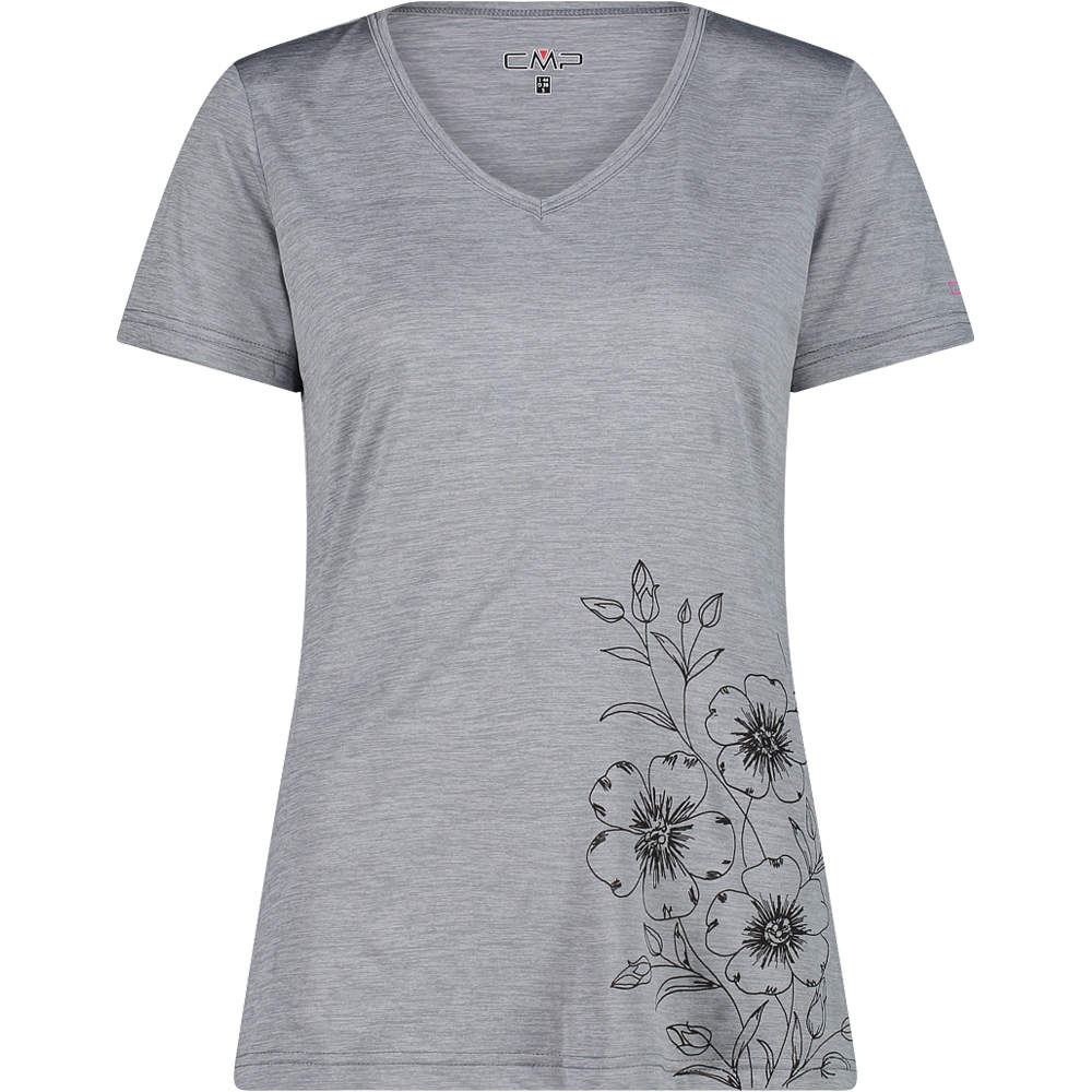 Cmp camiseta montaña manga corta mujer Cmp WOMAN T-SHIRT vista frontal Cmp camiseta montaña manga corta mujer Cmp WOMAN T-SHIRT vista frontal