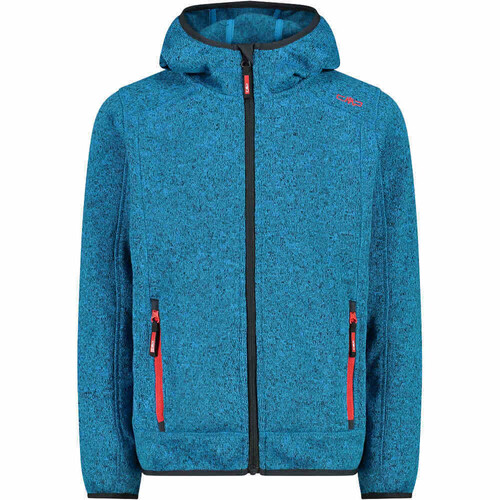CMP KID JACKET FIX HOOD azul