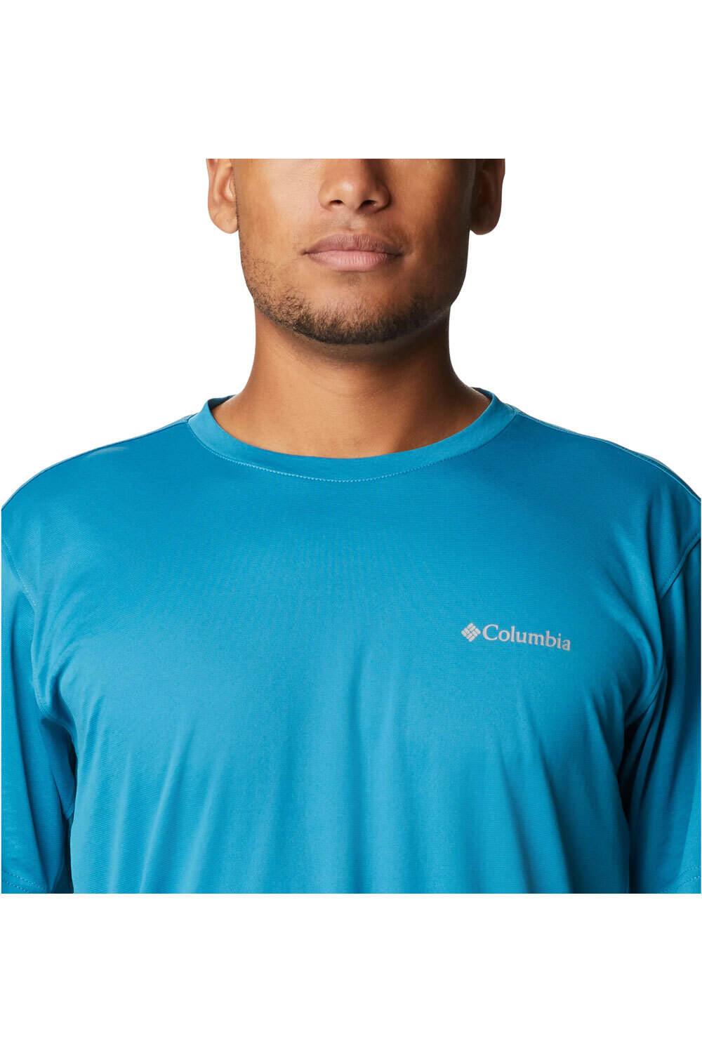 Columbia camisetas trail running manga corta hombre Columbia M Zero Ice Cirro-Cool SS Shirt vista frontal Columbia camisetas trail running manga corta hombre Columbia M Zero Ice Cirro-Cool SS Shirt vista frontal