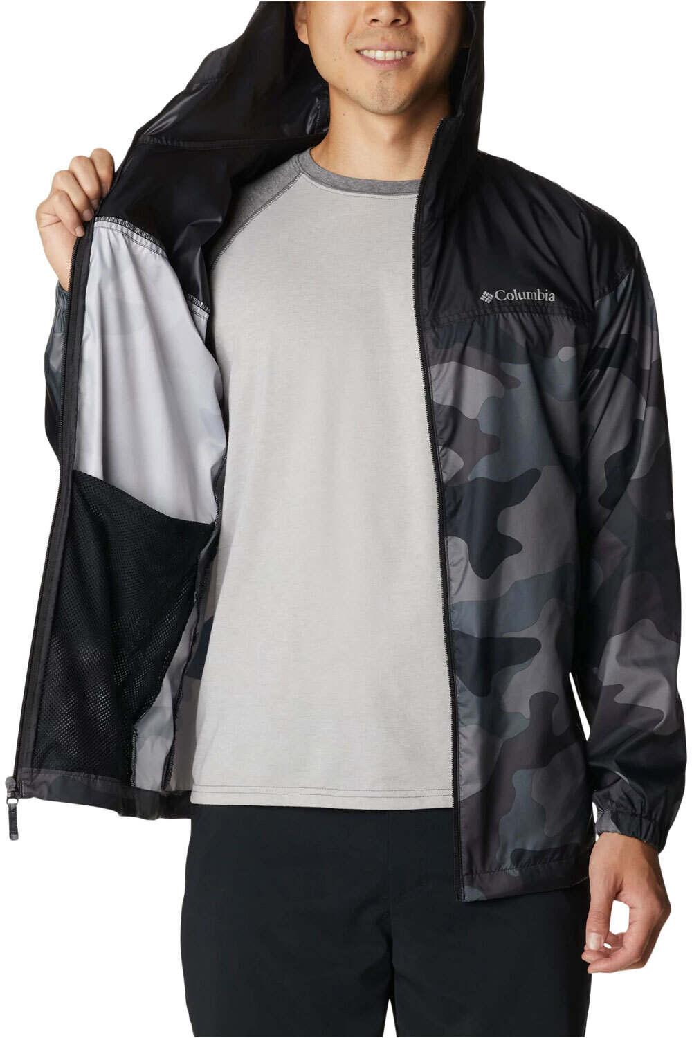 Columbia CHAQUETA TRAIL RUNNING HOMBRE Columbia Flash Challenger Novelty Windbreaker vista trasera Columbia CHAQUETA TRAIL RUNNING HOMBRE Columbia Flash Challenger Novelty Windbreaker vista trasera