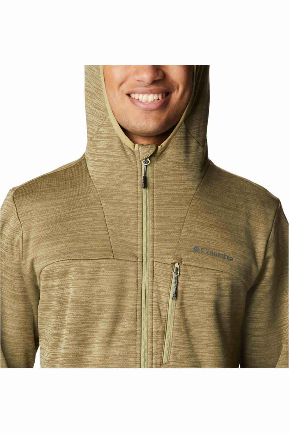 Columbia camisetas trail running manga larga hombre Columbia Maxtrail II Fleece Hooded Full Zip vista trasera Columbia camisetas trail running manga larga hombre Columbia Maxtrail II Fleece Hooded Full Zip vista trasera