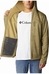 Columbia camisetas trail running manga larga hombre Columbia Maxtrail II Fleece Hooded Full Zip vista detalle Columbia camisetas trail running manga larga hombre Columbia Maxtrail II Fleece Hooded Full Zip vista detalle