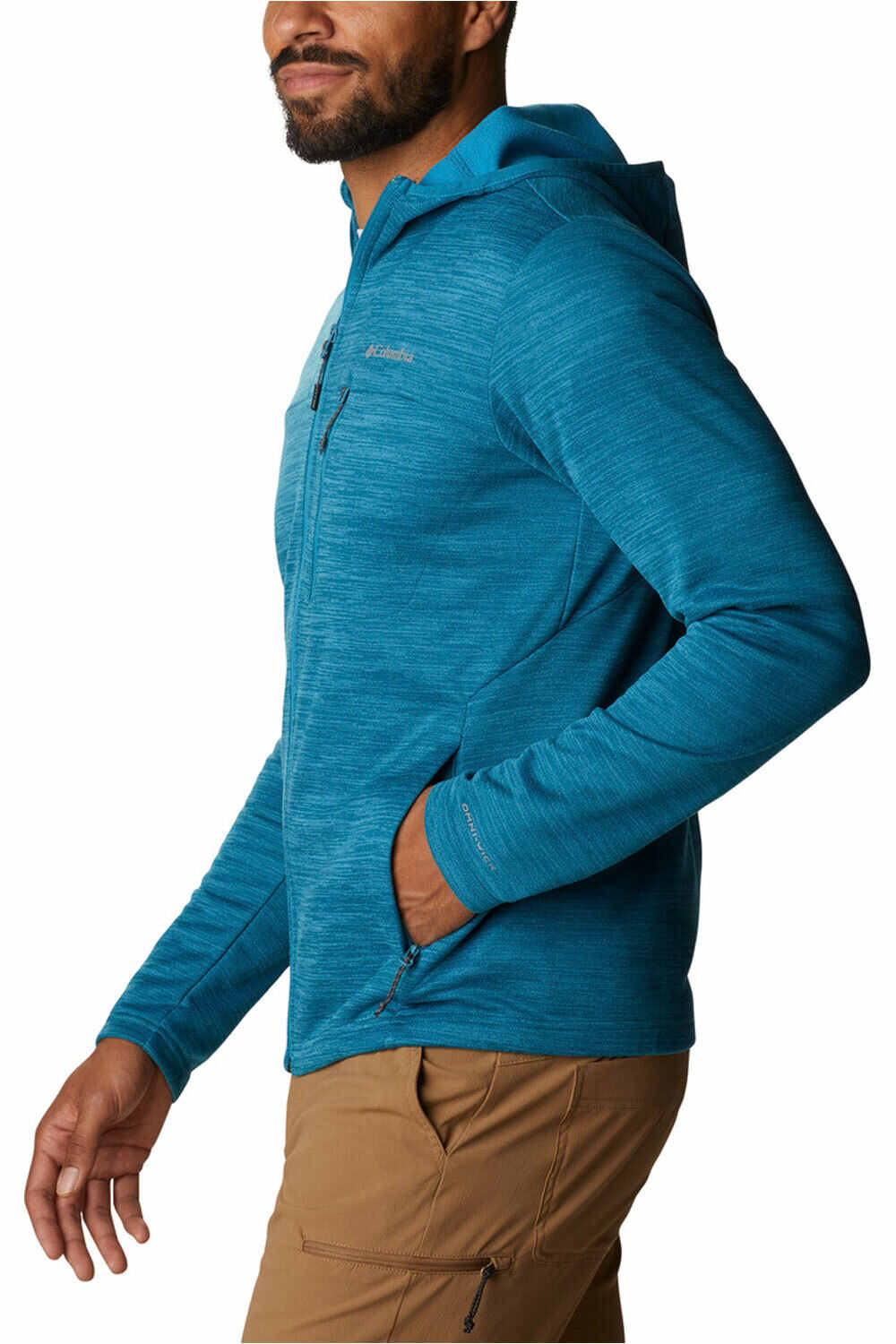Columbia camisetas trail running manga larga hombre Columbia Maxtrail II Fleece Hooded Full Zip vista frontal Columbia camisetas trail running manga larga hombre Columbia Maxtrail II Fleece Hooded Full Zip vista frontal