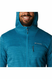Columbia camisetas trail running manga larga hombre Columbia Maxtrail II Fleece Hooded Full Zip vista trasera Columbia camisetas trail running manga larga hombre Columbia Maxtrail II Fleece Hooded Full Zip vista trasera