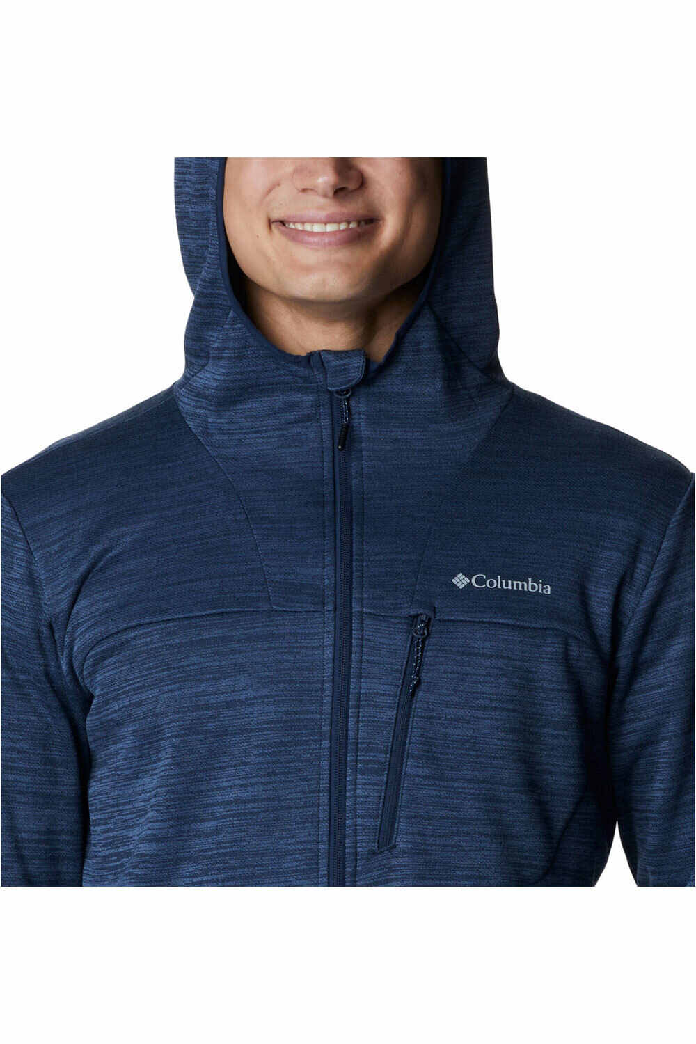 Columbia camisetas trail running manga larga hombre Columbia Maxtrail II Fleece Hooded Full Zip vista trasera Columbia camisetas trail running manga larga hombre Columbia Maxtrail II Fleece Hooded Full Zip vista trasera