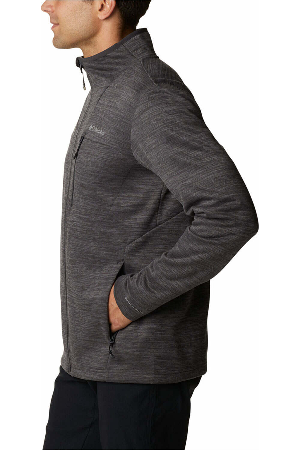 Columbia camisetas trail running manga larga hombre Columbia Maxtrail II Fleece Full Zip vista frontal Columbia camisetas trail running manga larga hombre Columbia Maxtrail II Fleece Full Zip vista frontal