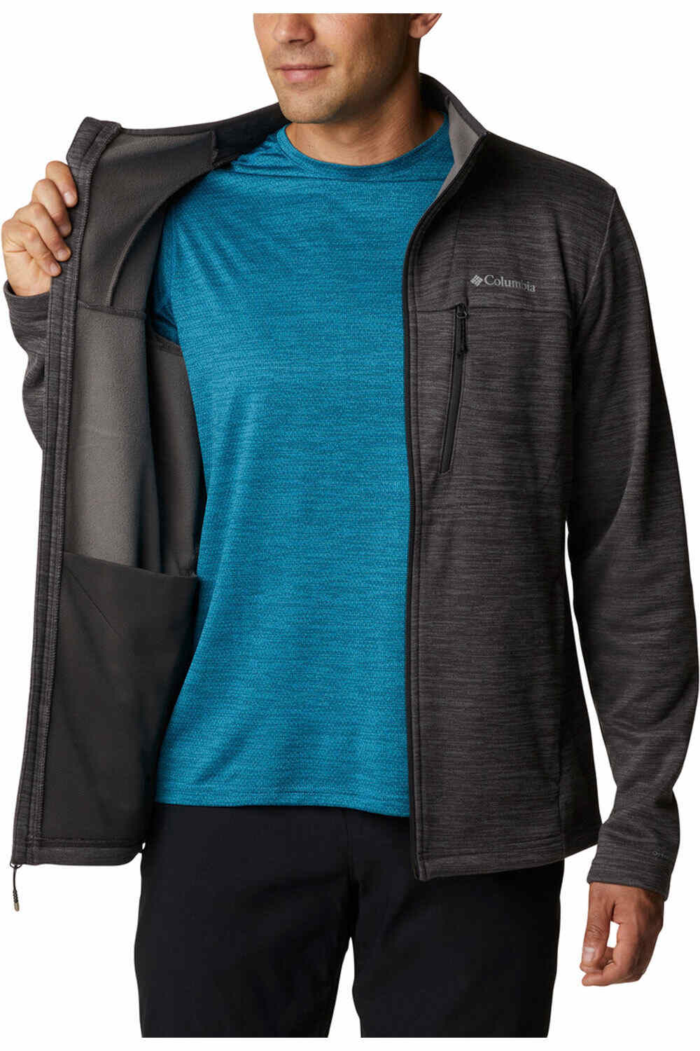 Columbia camisetas trail running manga larga hombre Columbia Maxtrail II Fleece Full Zip vista detalle Columbia camisetas trail running manga larga hombre Columbia Maxtrail II Fleece Full Zip vista detalle