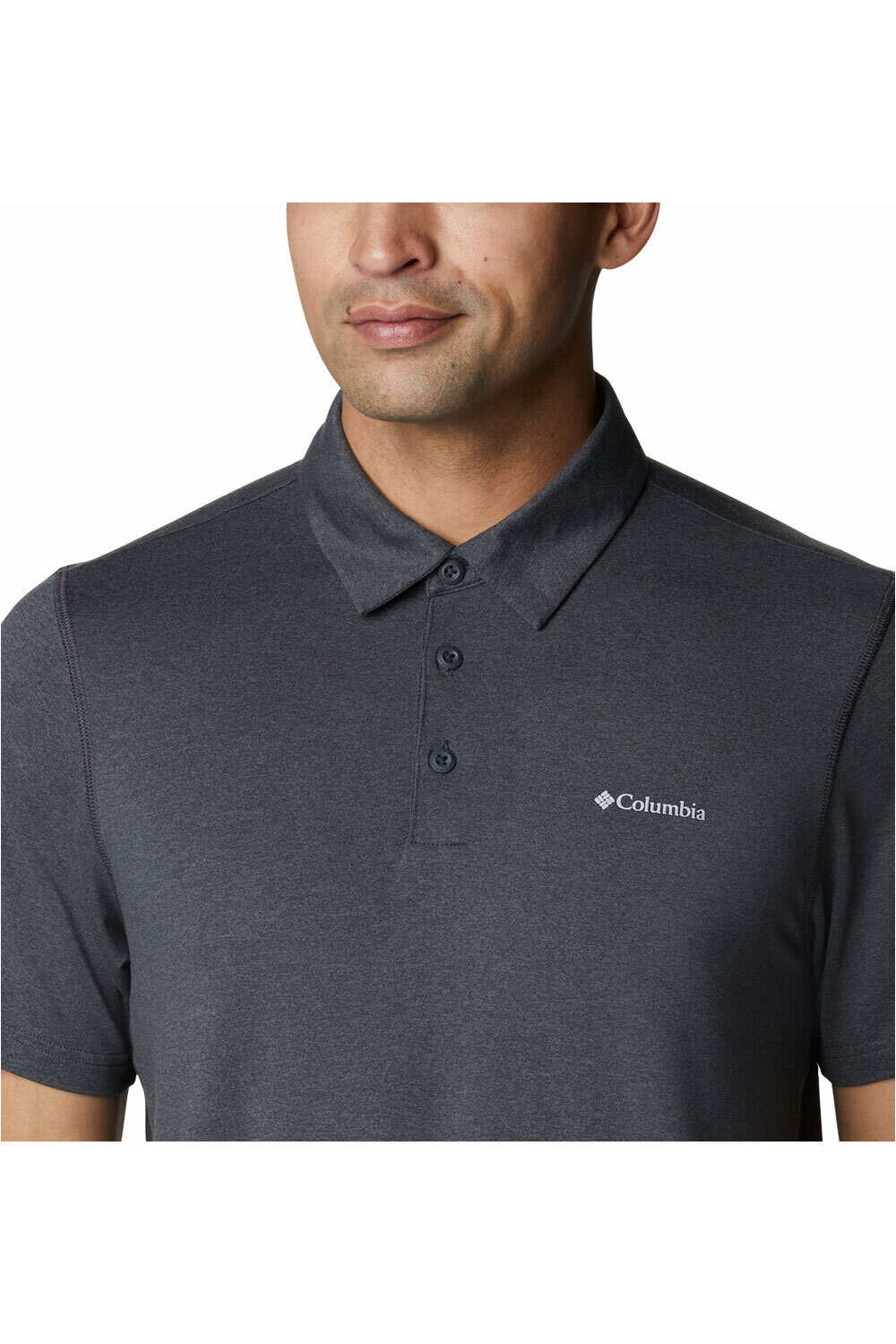 Columbia camiseta montaña manga corta hombre Columbia Tech Trail Polo vista trasera Columbia camiseta montaña manga corta hombre Columbia Tech Trail Polo vista trasera