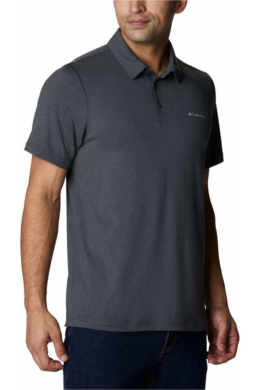 Columbia camiseta montaña manga corta hombre Columbia Tech Trail Polo vista detalle Columbia camiseta montaña manga corta hombre Columbia Tech Trail Polo vista detalle