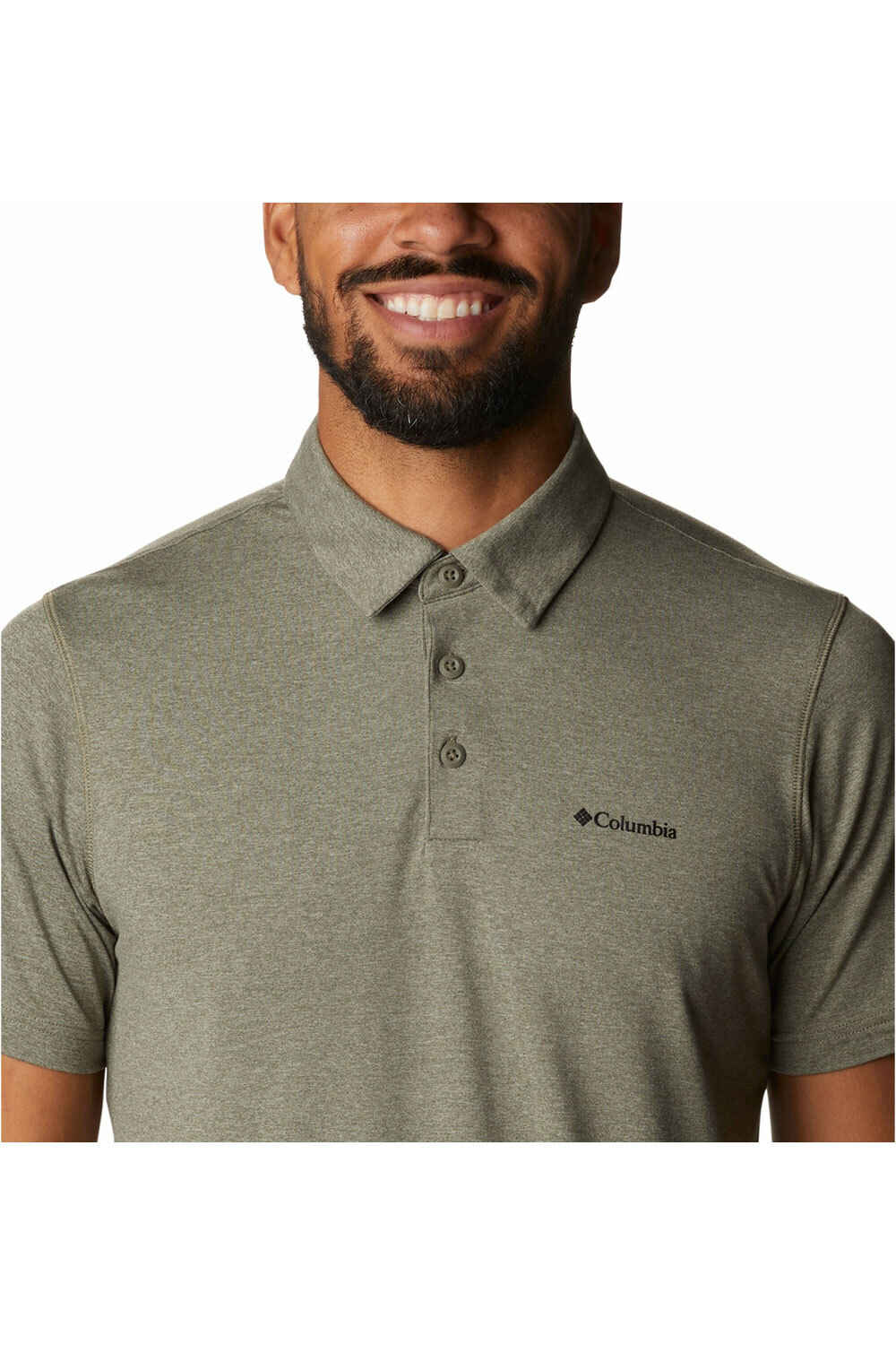 Columbia camiseta montaña manga corta hombre Columbia Tech Trail Polo vista trasera Columbia camiseta montaña manga corta hombre Columbia Tech Trail Polo vista trasera