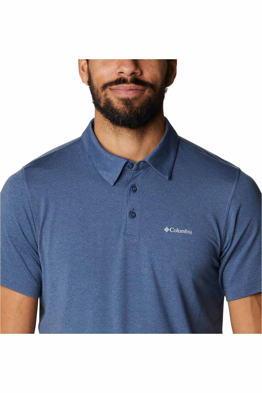 Columbia camiseta montaña manga corta hombre Columbia Tech Trail Polo vista trasera Columbia camiseta montaña manga corta hombre Columbia Tech Trail Polo vista trasera