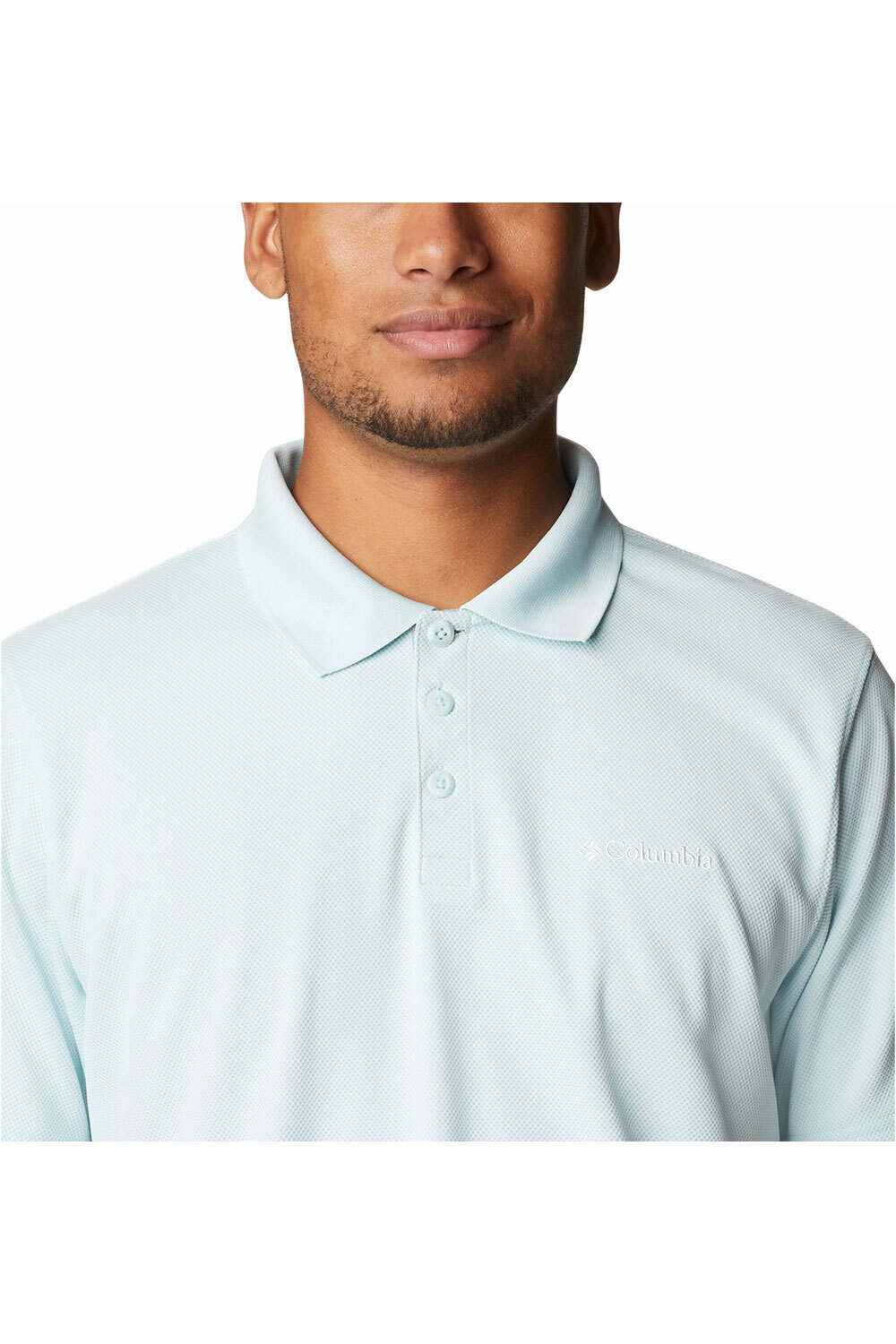 Columbia camiseta montaña manga corta hombre Columbia Utilizer Polo vista trasera Columbia camiseta montaña manga corta hombre Columbia Utilizer Polo vista trasera