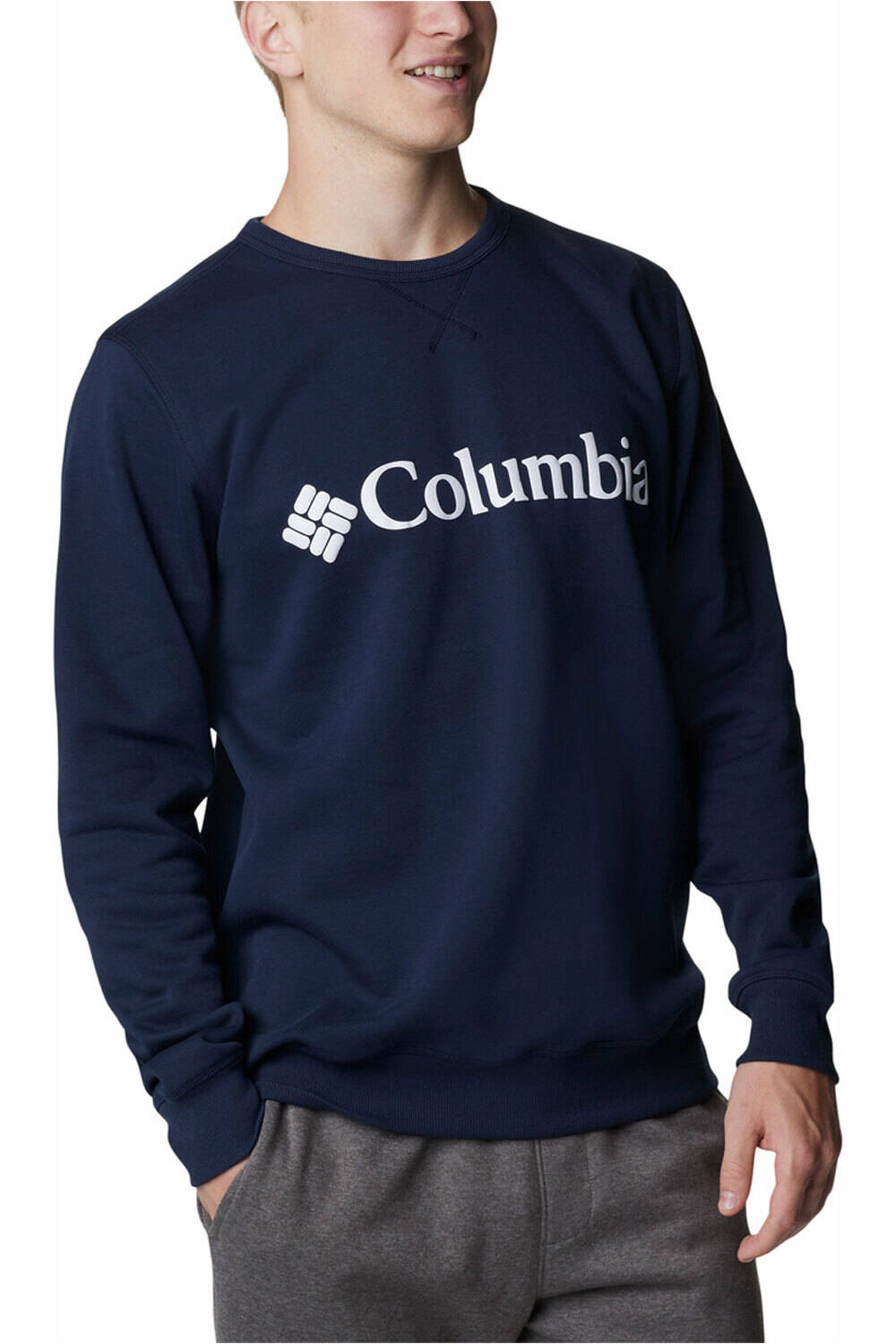 Columbia camiseta montaña manga larga hombre Columbia M Columbia Logo Fleece Crew vista trasera Columbia camiseta montaña manga larga hombre Columbia M Columbia Logo Fleece Crew vista trasera