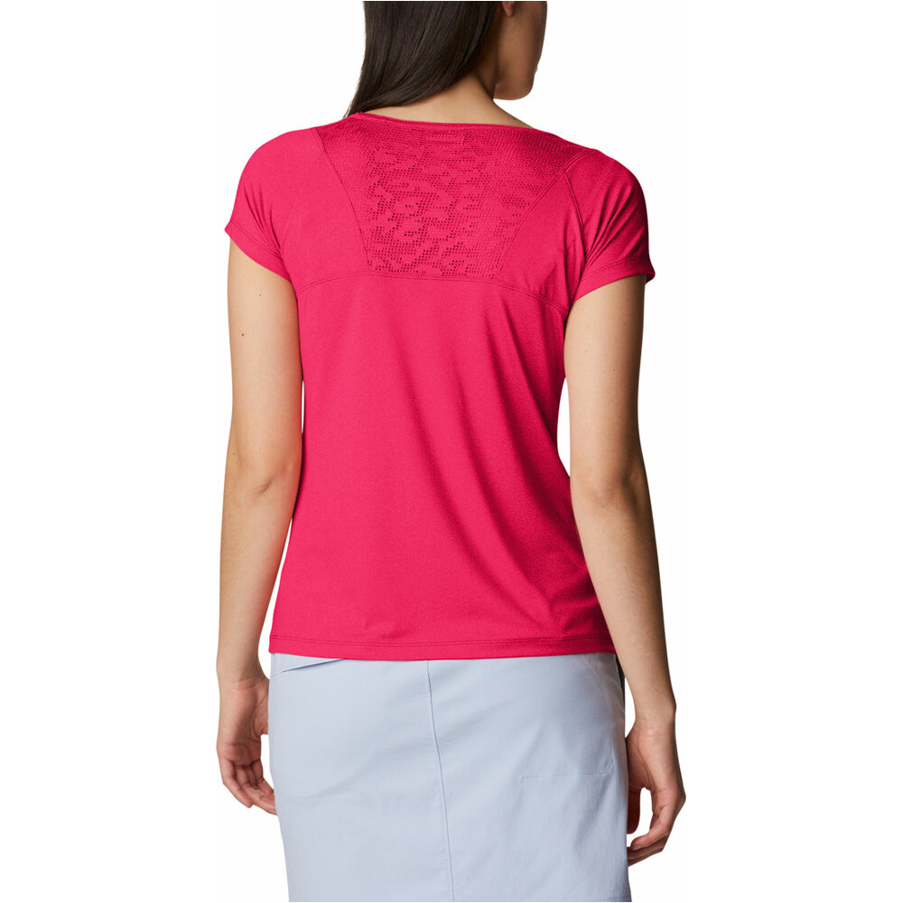 Columbia camiseta montaña manga corta mujer Columbia Peak To Point II SS Tee vista trasera Columbia camiseta montaña manga corta mujer Columbia Peak To Point II SS Tee vista trasera