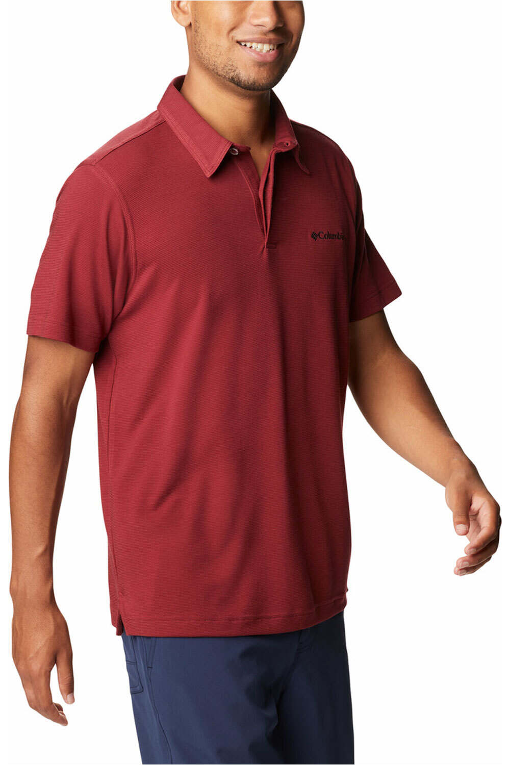 Columbia camiseta montaña manga corta hombre Columbia Sun Ridge Polo II vista detalle Columbia camiseta montaña manga corta hombre Columbia Sun Ridge Polo II vista detalle