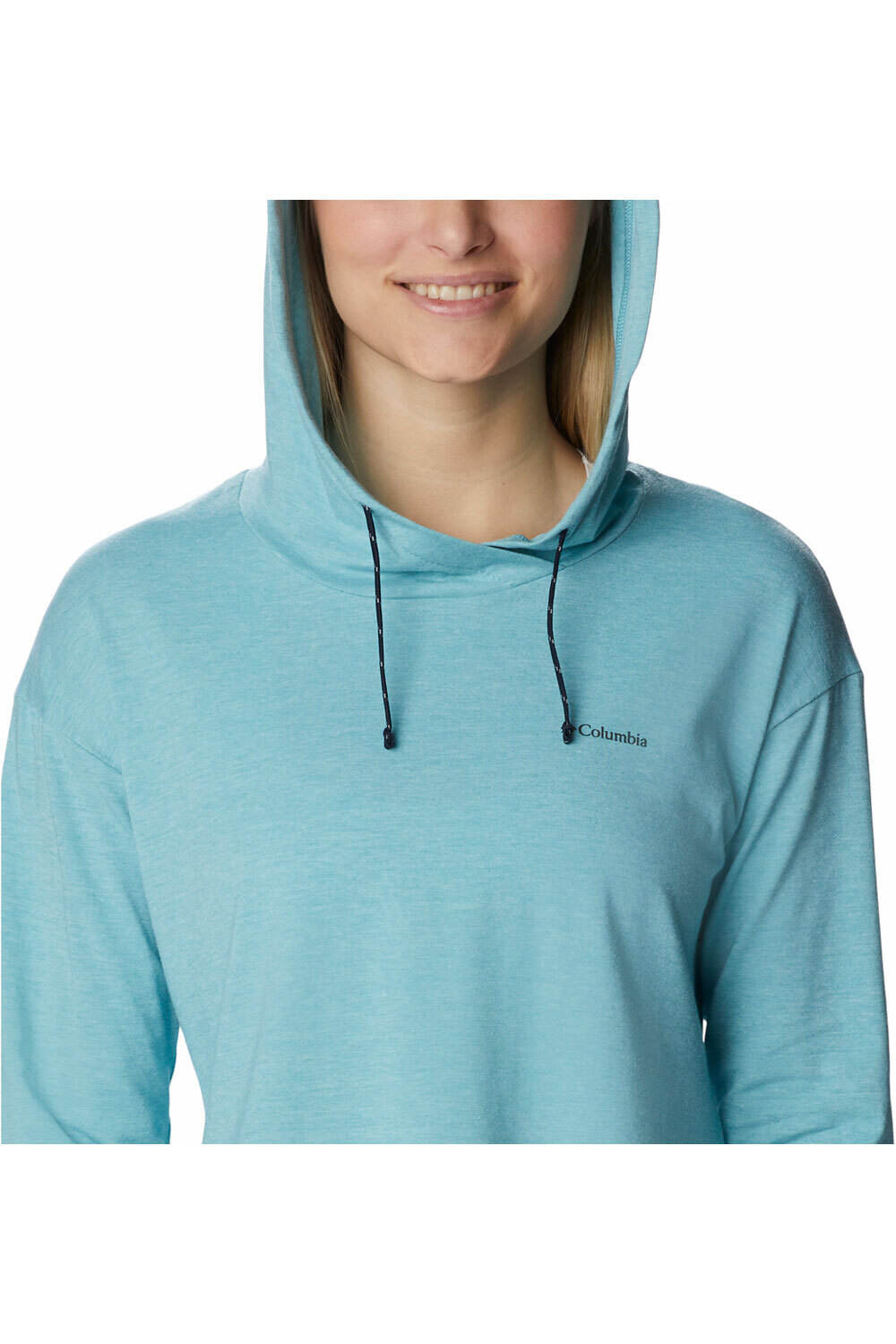 Columbia camiseta montaña manga larga mujer Columbia Sun Trek EU Hooded Pullover vista trasera Columbia camiseta montaña manga larga mujer Columbia Sun Trek EU Hooded Pullover vista trasera
