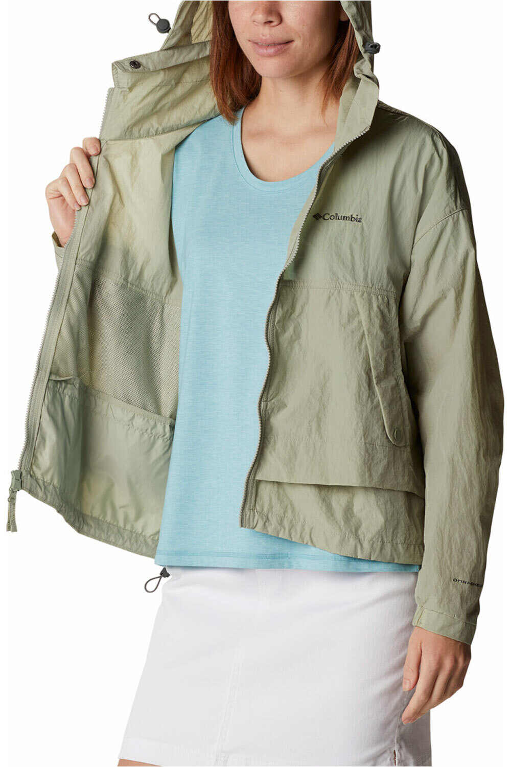 Columbia chaqueta softshell mujer Columbia Paracutie Windbreaker vista detalle Columbia chaqueta softshell mujer Columbia Paracutie Windbreaker vista detalle