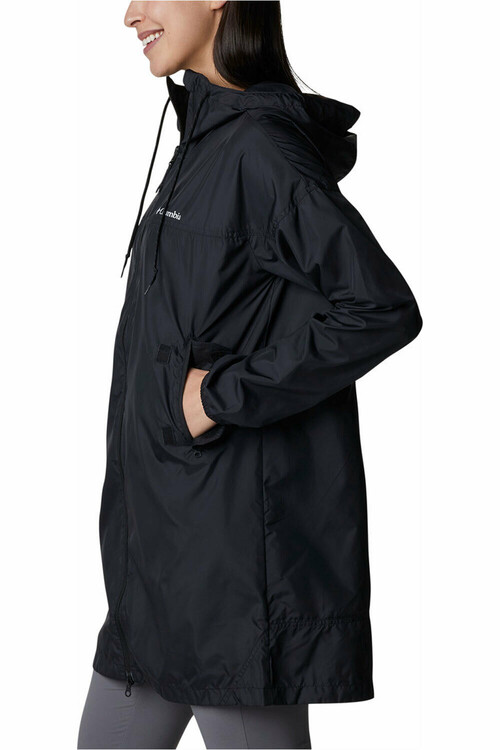 COLUMBIA FLASH CHALLENGER LONG WINDBREAKER negro