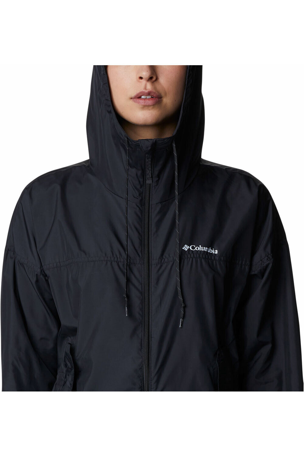 Columbia chaqueta softshell mujer Columbia Flash Challenger Long Windbreaker vista trasera Columbia chaqueta softshell mujer Columbia Flash Challenger Long Windbreaker vista trasera