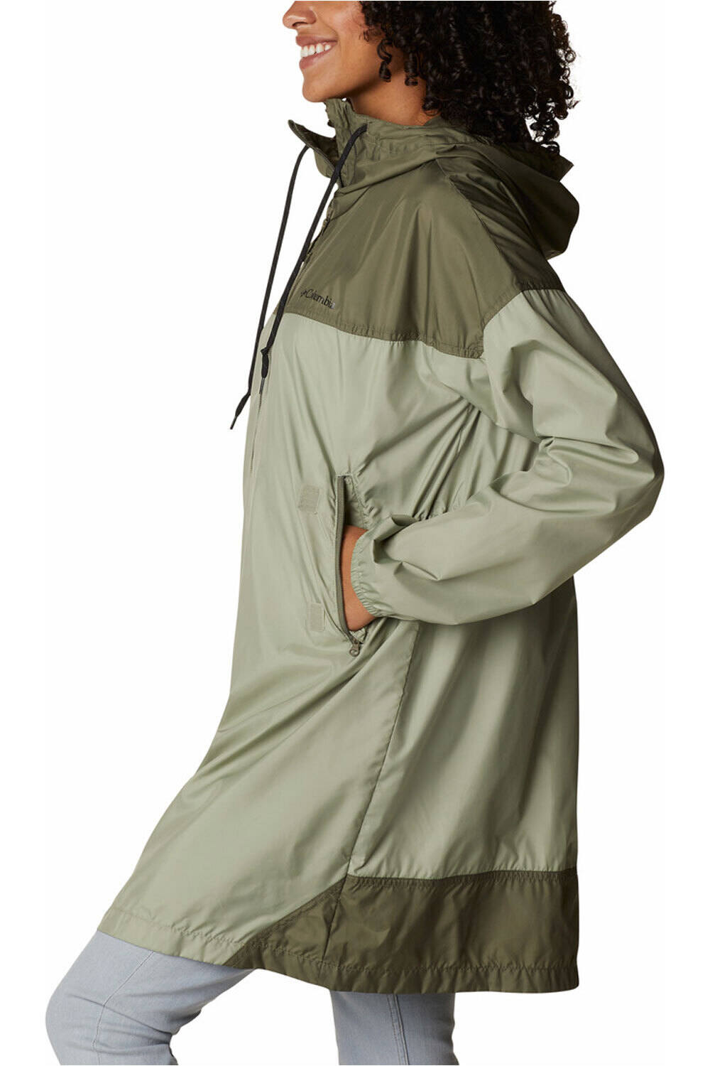 Columbia chaqueta softshell mujer Columbia Flash Challenger Long Windbreaker vista frontal Columbia chaqueta softshell mujer Columbia Flash Challenger Long Windbreaker vista frontal