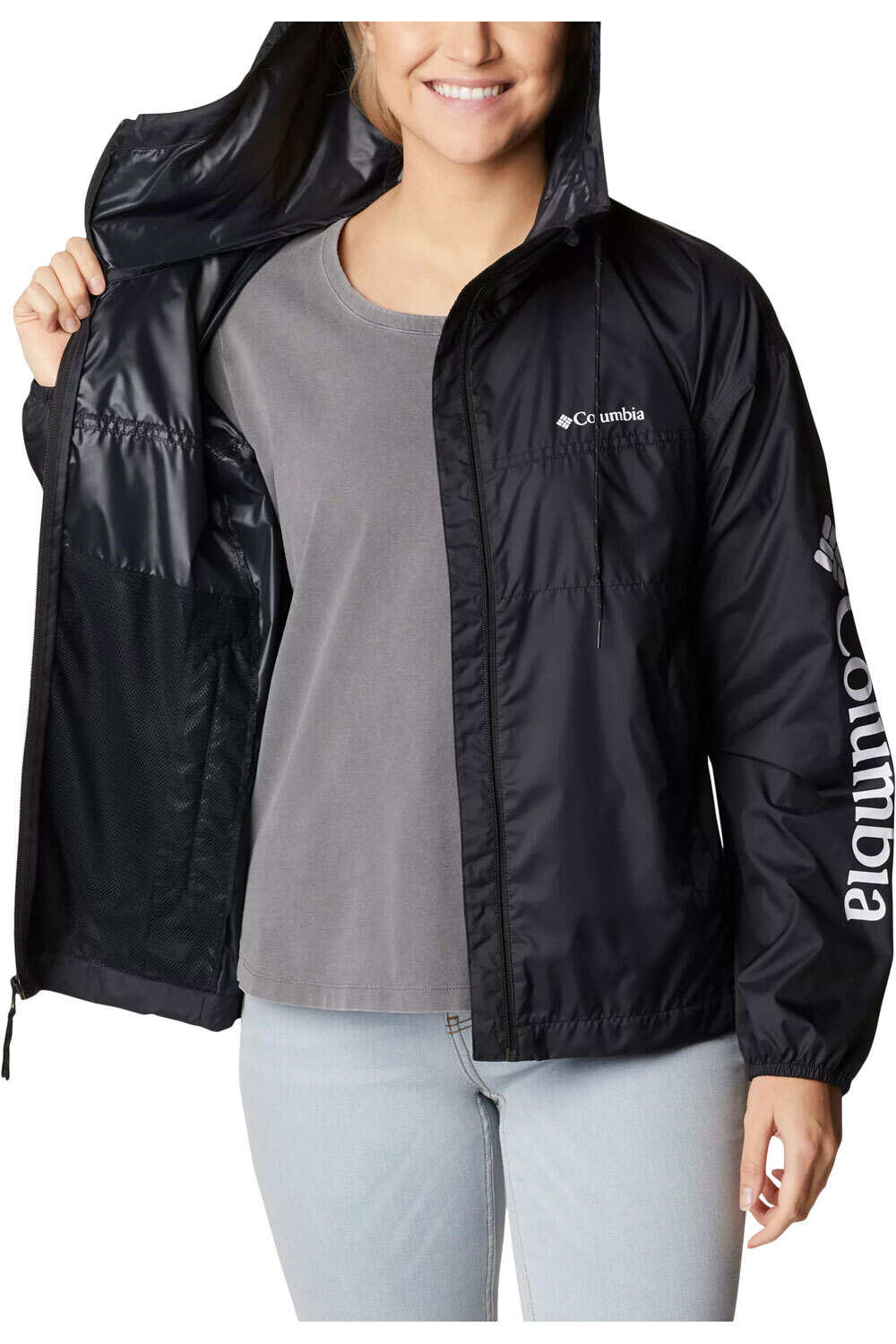 Columbia chaqueta softshell mujer Columbia Flash Challenger Novelty Windbreaker vista trasera Columbia chaqueta softshell mujer Columbia Flash Challenger Novelty Windbreaker vista trasera