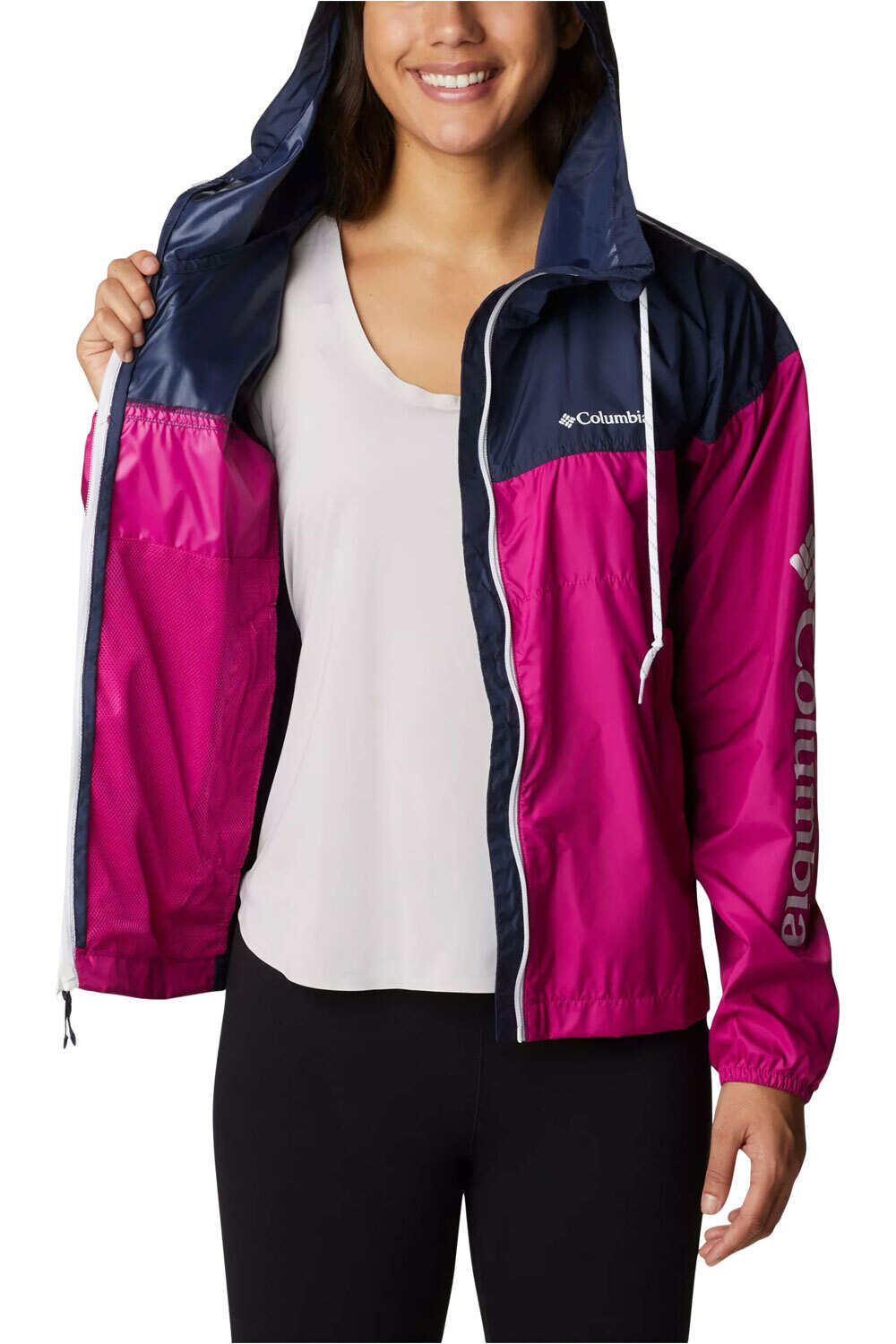 Columbia chaqueta softshell mujer Columbia Flash Challenger Novelty Windbreaker vista detalle Columbia chaqueta softshell mujer Columbia Flash Challenger Novelty Windbreaker vista detalle