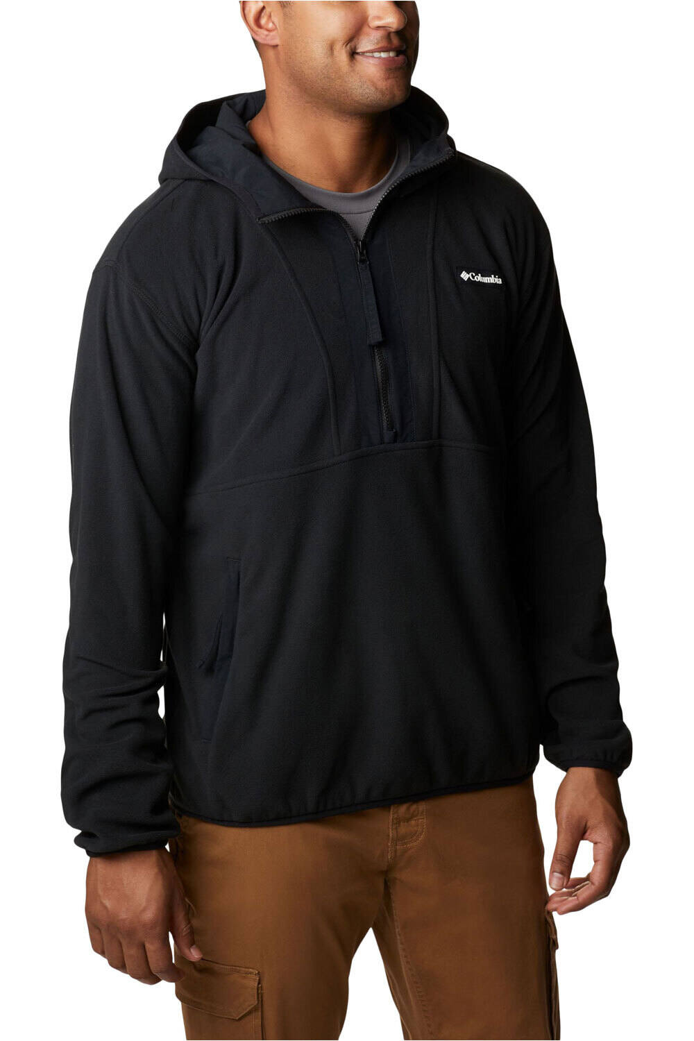 Columbia chubasquero hombre Columbia Backbowl Lite Half Zip Hoodie vista frontal Columbia chubasquero hombre Columbia Backbowl Lite Half Zip Hoodie vista frontal