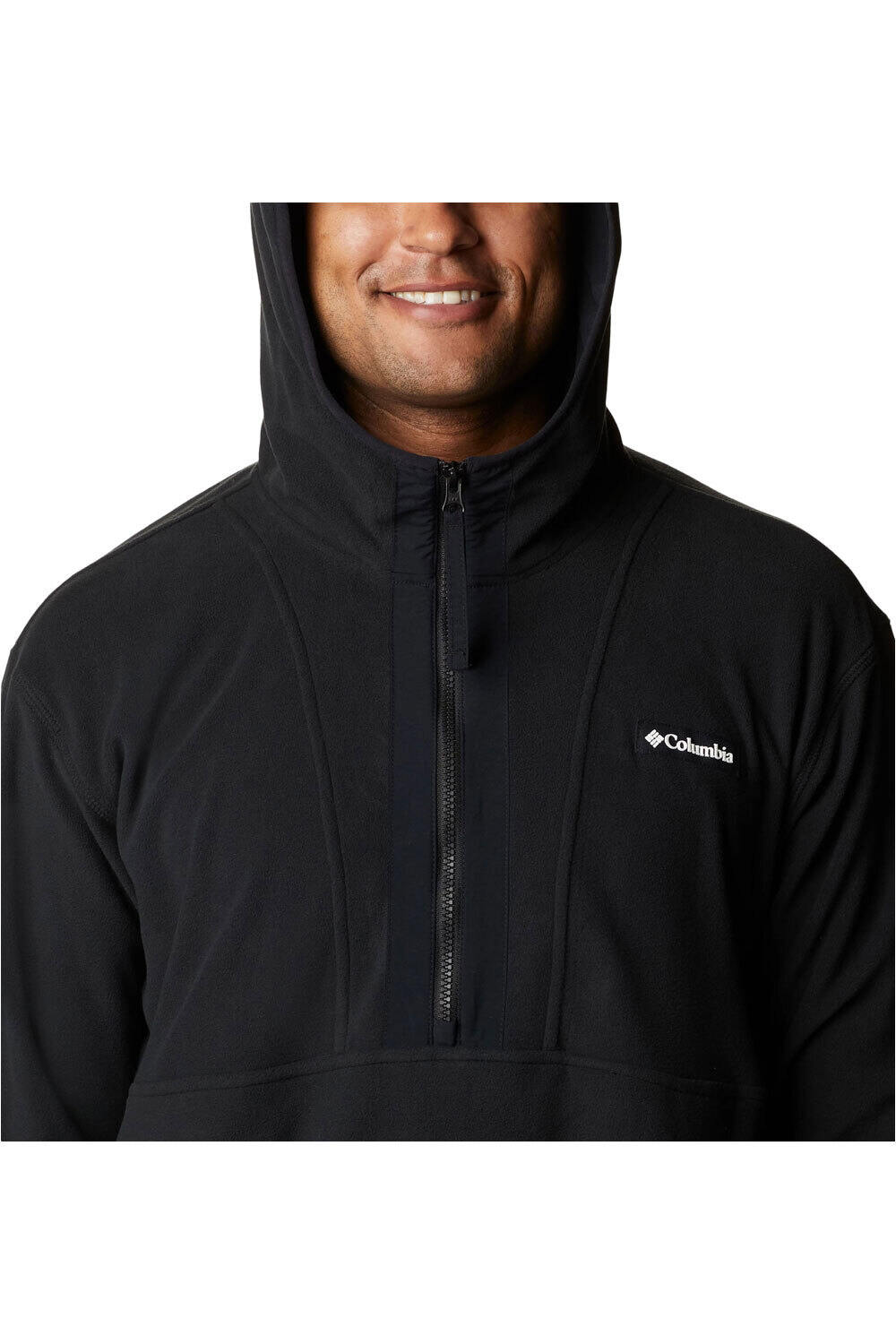 Columbia chubasquero hombre Columbia Backbowl Lite Half Zip Hoodie vista trasera Columbia chubasquero hombre Columbia Backbowl Lite Half Zip Hoodie vista trasera