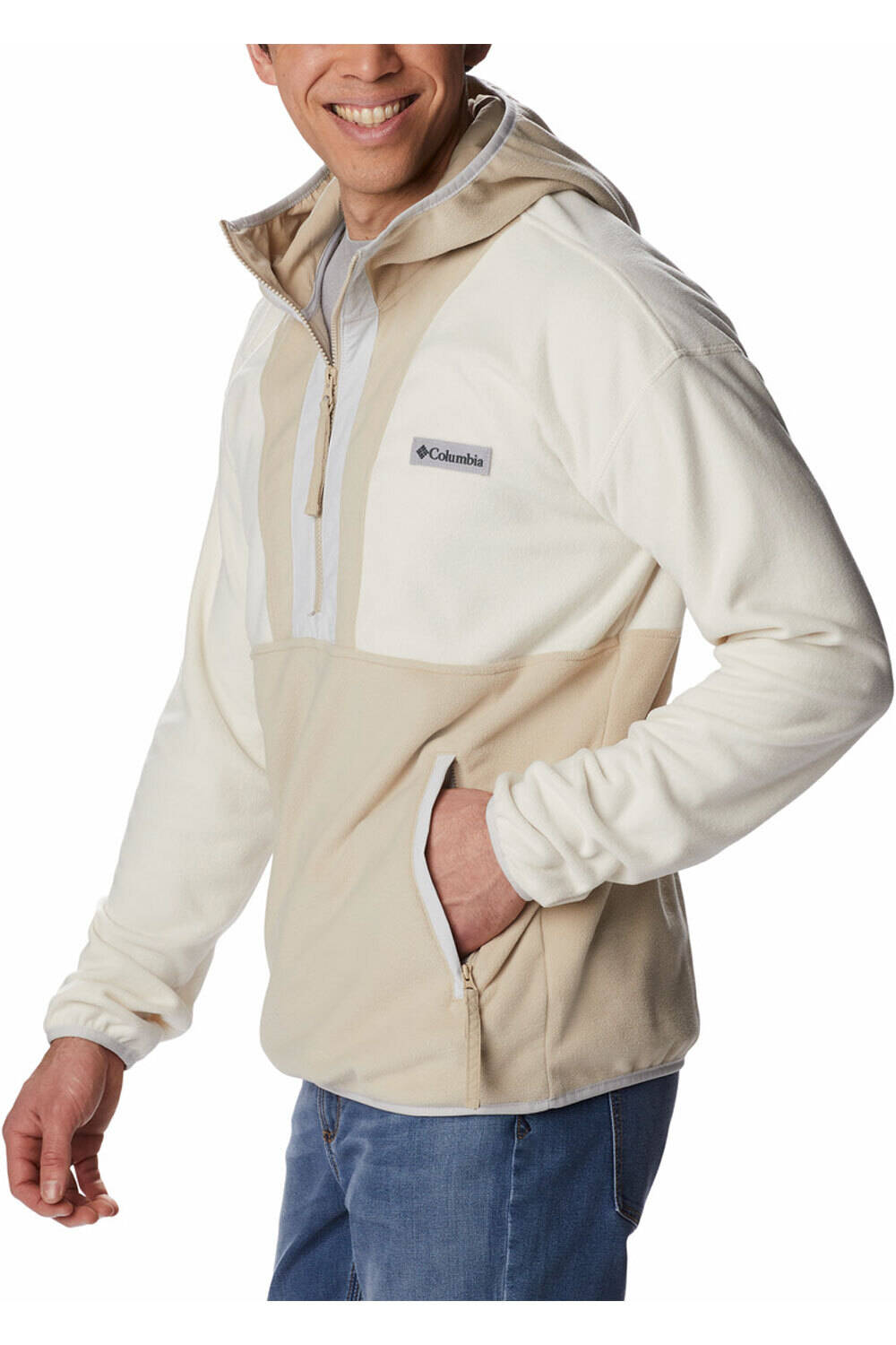 Columbia chubasquero hombre Columbia Backbowl Lite Half Zip Hoodie vista frontal Columbia chubasquero hombre Columbia Backbowl Lite Half Zip Hoodie vista frontal
