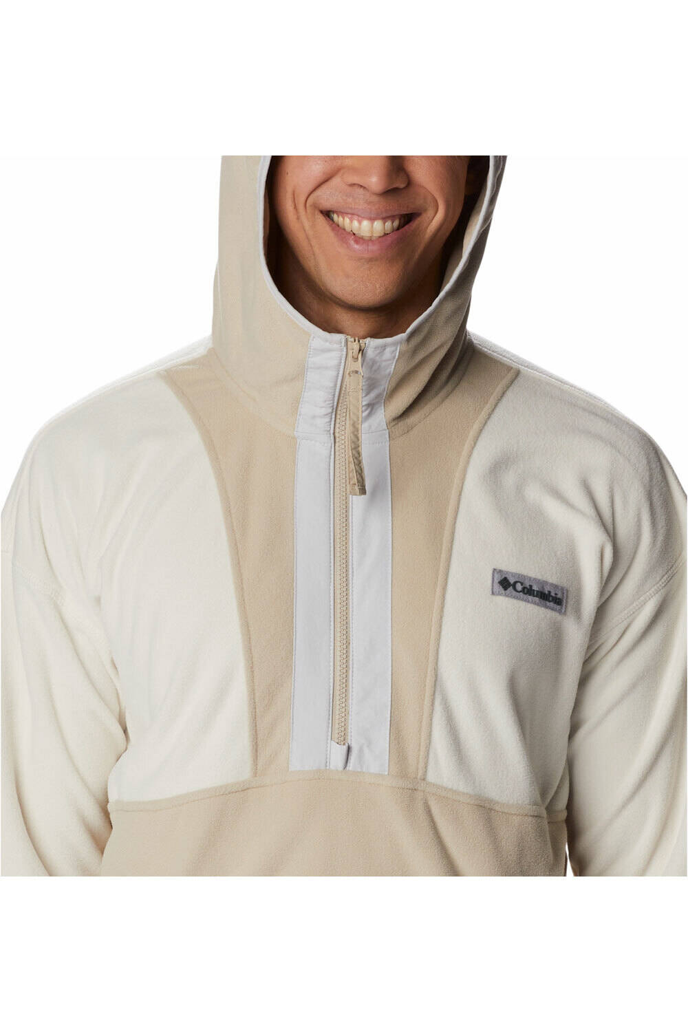 Columbia chubasquero hombre Columbia Backbowl Lite Half Zip Hoodie vista trasera Columbia chubasquero hombre Columbia Backbowl Lite Half Zip Hoodie vista trasera
