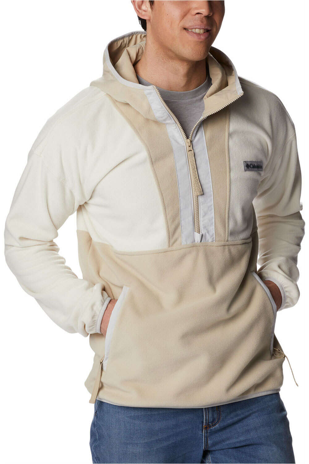 Columbia chubasquero hombre Columbia Backbowl Lite Half Zip Hoodie vista detalle Columbia chubasquero hombre Columbia Backbowl Lite Half Zip Hoodie vista detalle